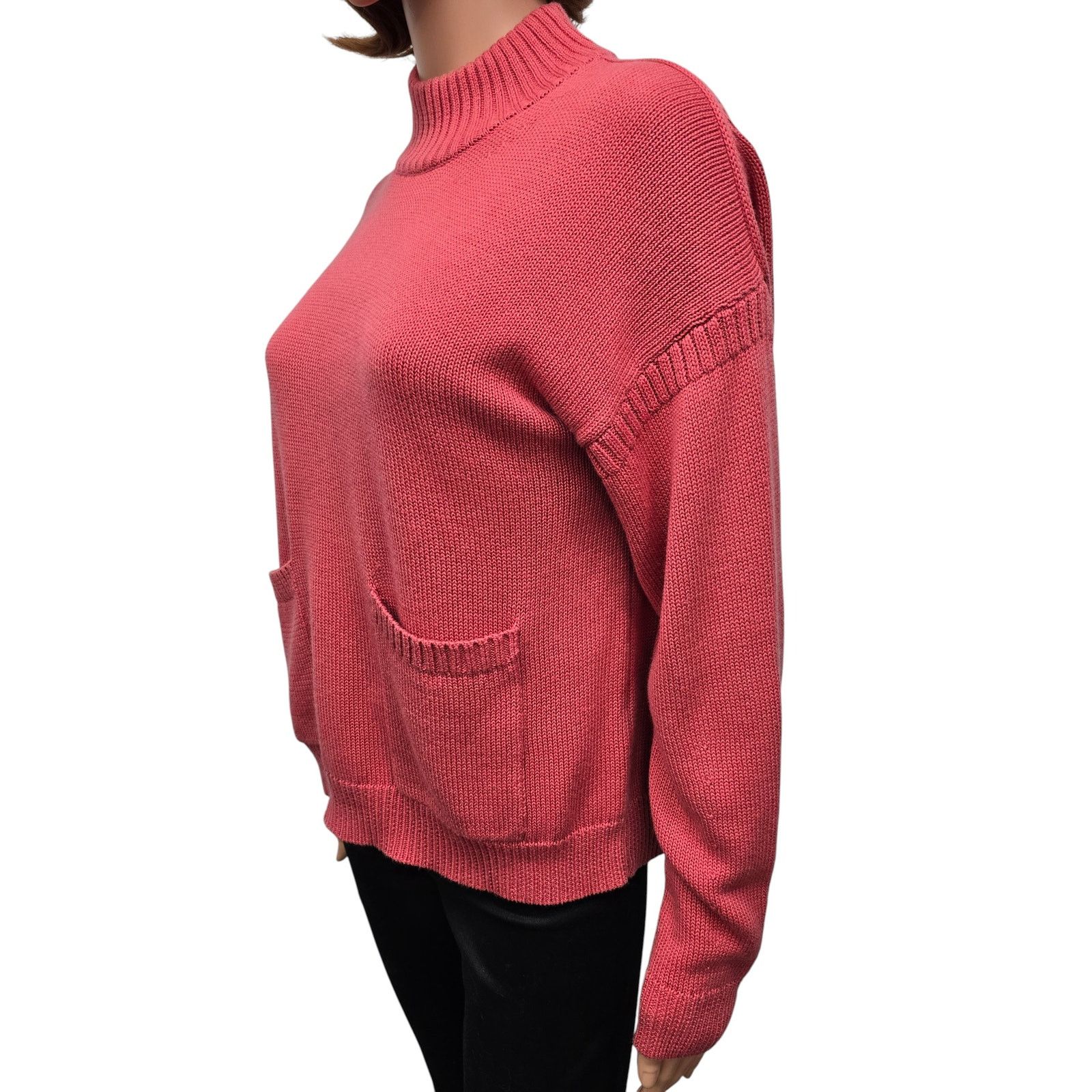 J.Crew J. Crew Cotton Cashmere Patch Pocket Mockneck Sweater XS Size XS / US 0-2 / IT 36-38 - 7 Thumbnail