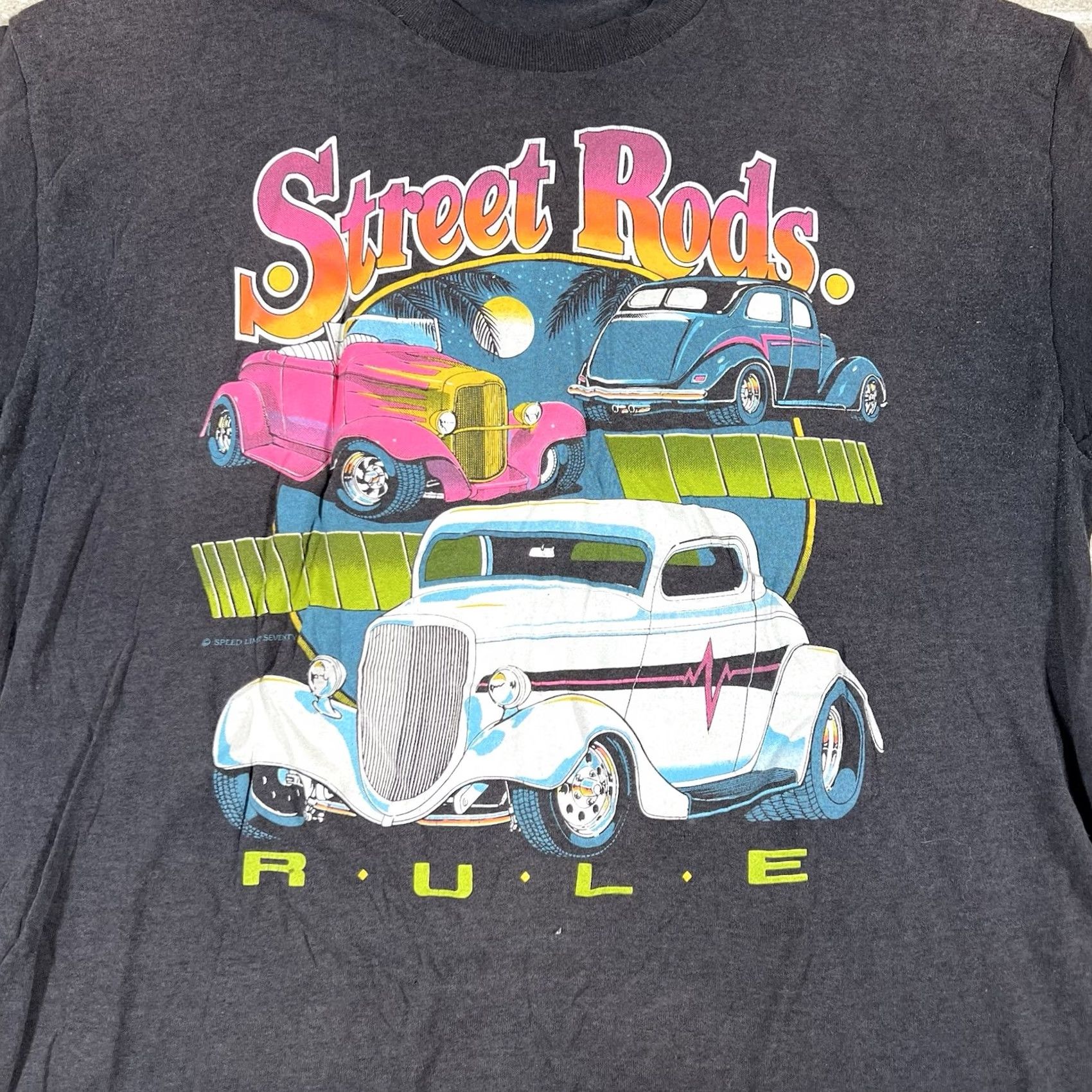Vintage VINTAGE Tophalf 1991 Street Rod Car T Shirt Single Stitch Black Made In USA XL Men Shirts USA 90s Cars Stitch Size US XL / EU 56 / 4 - 2 Thumbnail