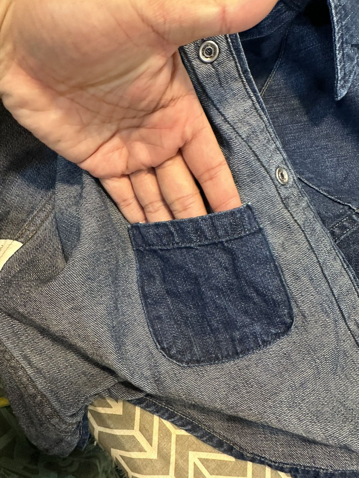 Blue Blue Japan Vintage 90s Blue Blue Japan Western Denim Shirt Size US S / EU 44-46 / 1 - 6 Thumbnail