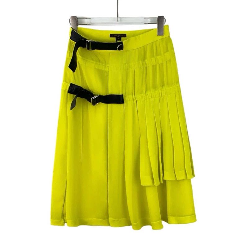 Louis Vuitton Louis Vuitton Fluorescent yellow irregular pleated casual Size 33" - 1 Thumbnail
