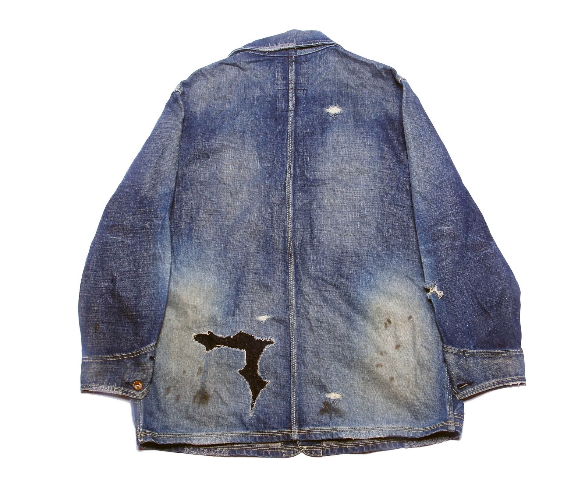 Neighborhood Neighborhood Vintage Denim M Indigo Distressed Oil/Splash Size US M / EU 48-50 / 2 - 2 Thumbnail