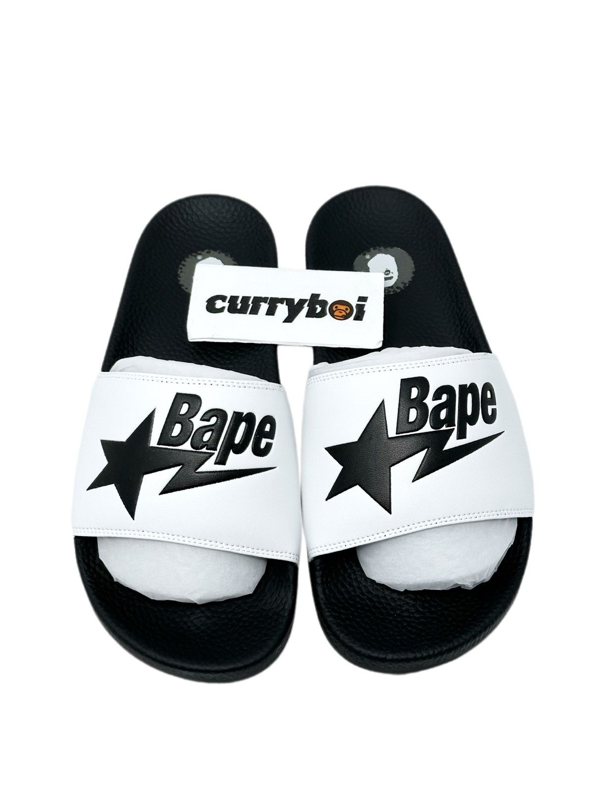 Bape BAPE Bag 2022 Premium Japan Exclusive Pack Slides White Size US 8 / EU 41 - 6 Thumbnail