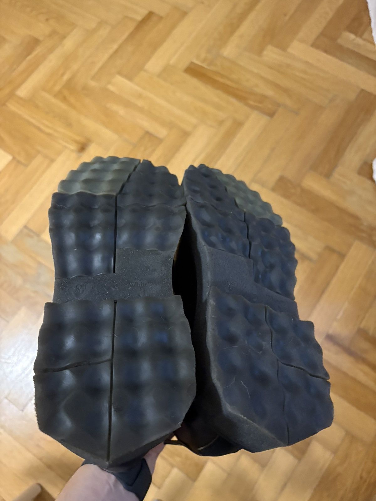 Off-White Black Leather Spongesole Derby Shoes Size US 10 / EU 43 - 8 Thumbnail