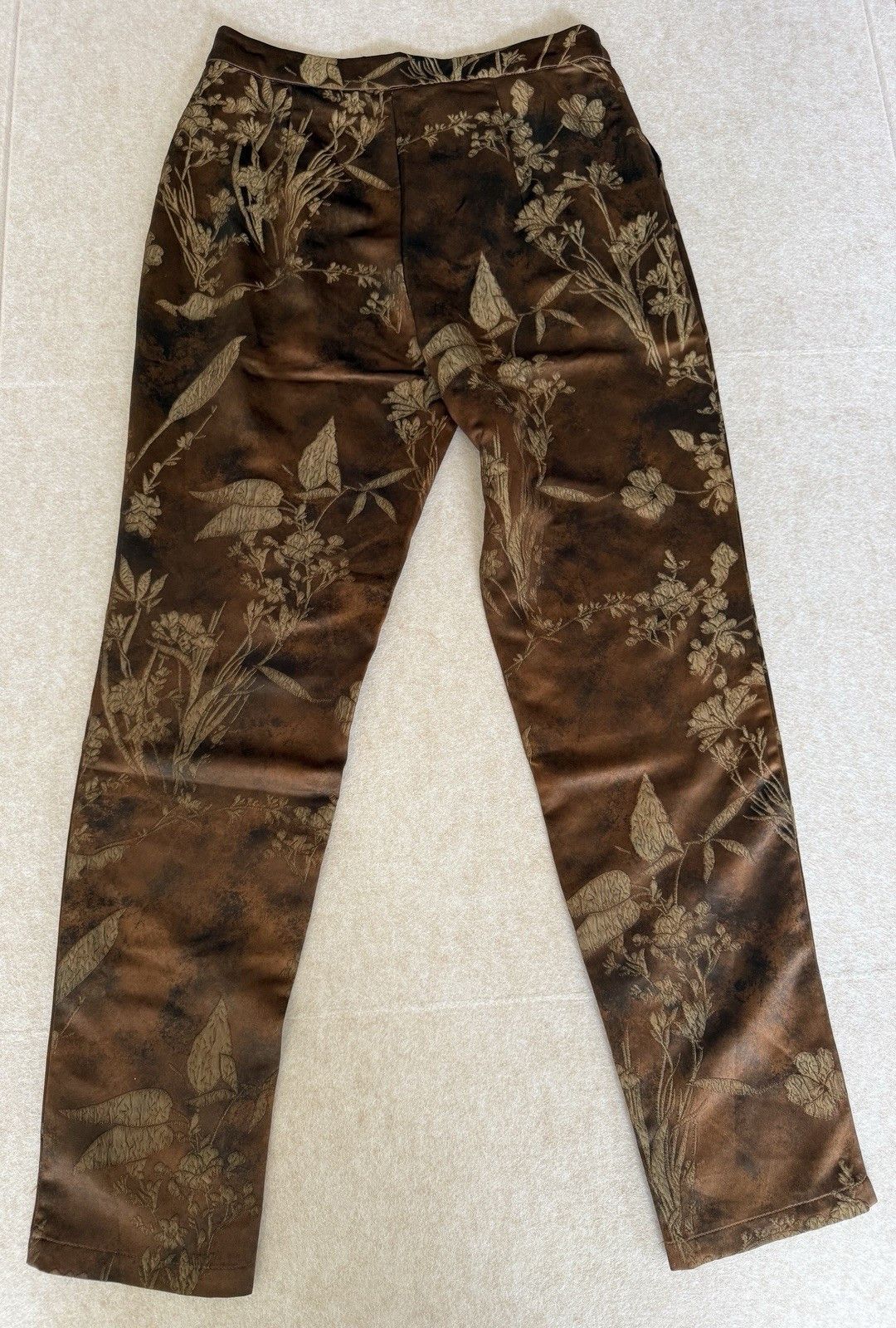 Other nova luxe Brown Floral Pants Women’s Large Size 30" / US 8 / IT 44 - 2 Thumbnail