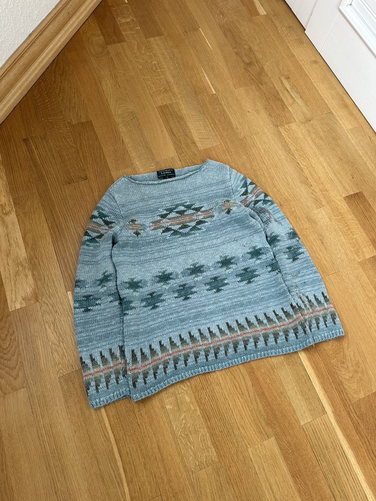 Polo Ralph Lauren Polo Ralph Lauren Hand Knit Aztec Linen Sweater Size US S / EU 44-46 / 1 - 1 Thumbnail