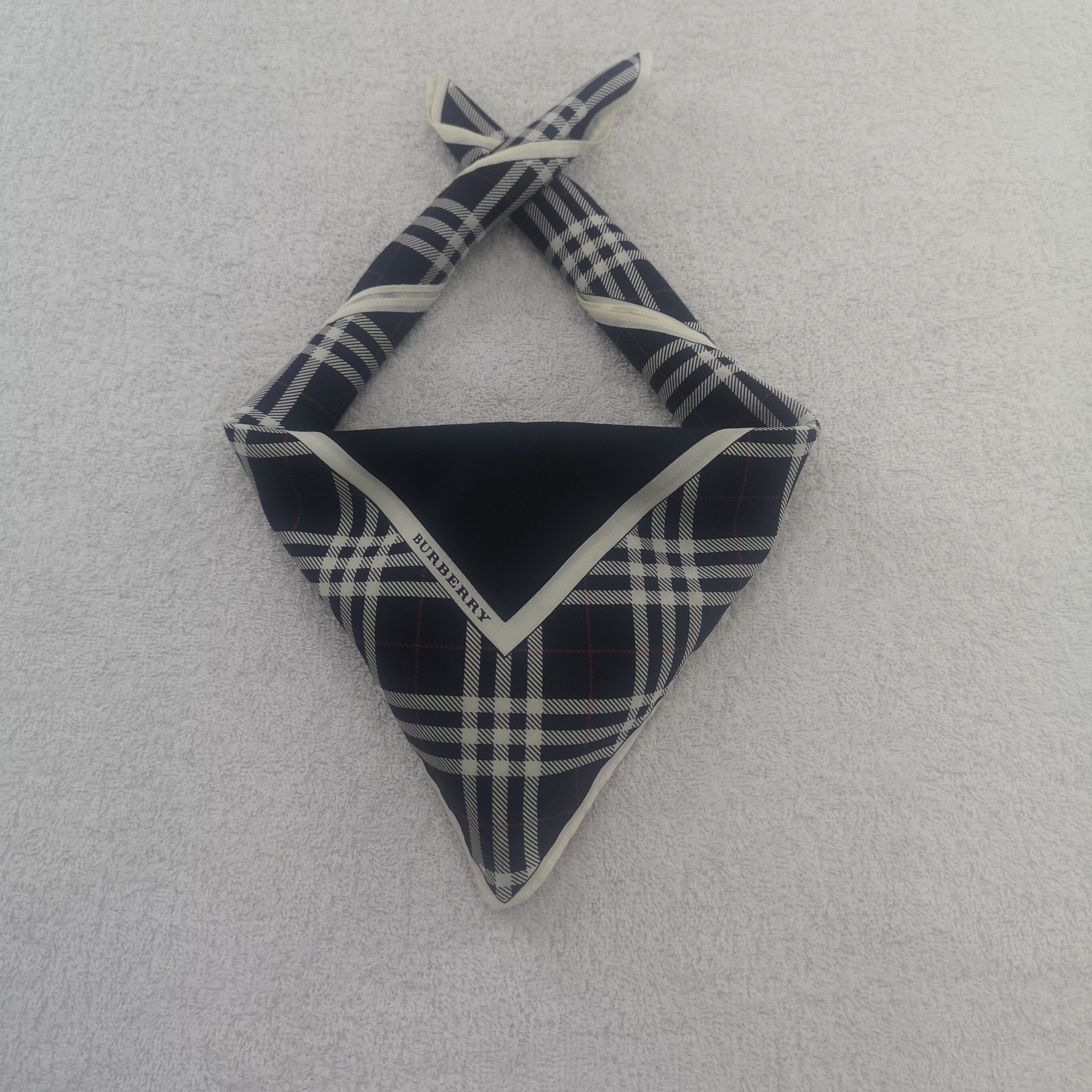 Burberry × Vintage Burberry Bandana / Handkerchief / Neckerchief - S035 Size ONE SIZE - 3 Thumbnail