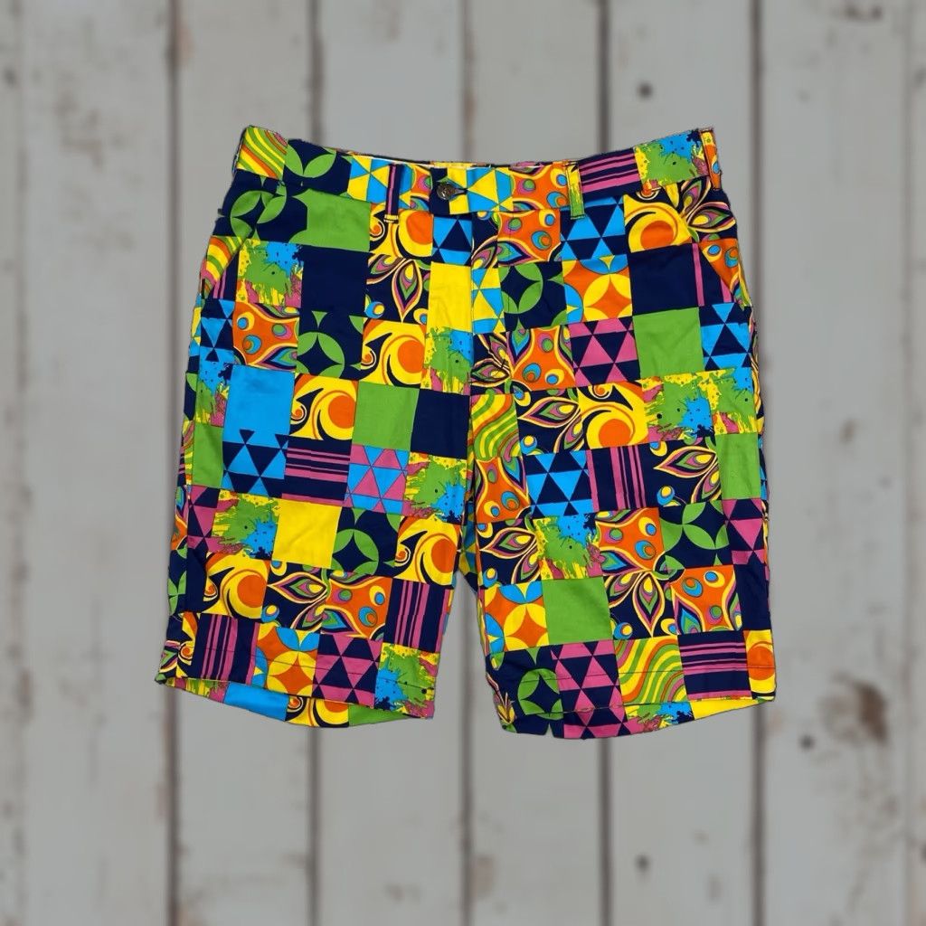 Vintage Loud Mouth Shorts Mens Size 36 Yellow Blue Golf Casual Shirt? Size US 36 / EU 52 - 1 Thumbnail