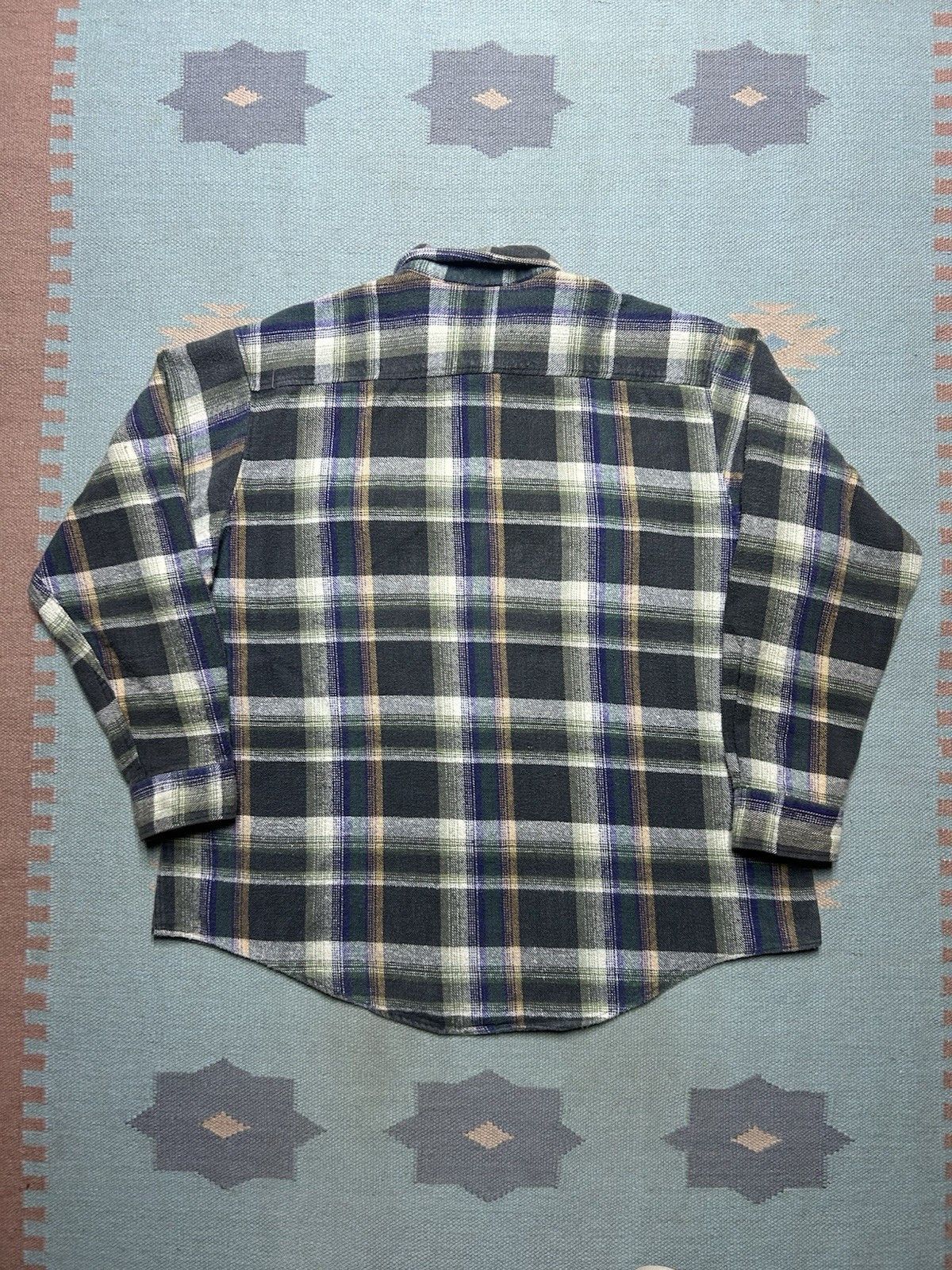 Vintage Vintage 90s flannel shirt woven cotton thick plaid 2XL tall Size US XXL / EU 58 / 5 - 4 Thumbnail