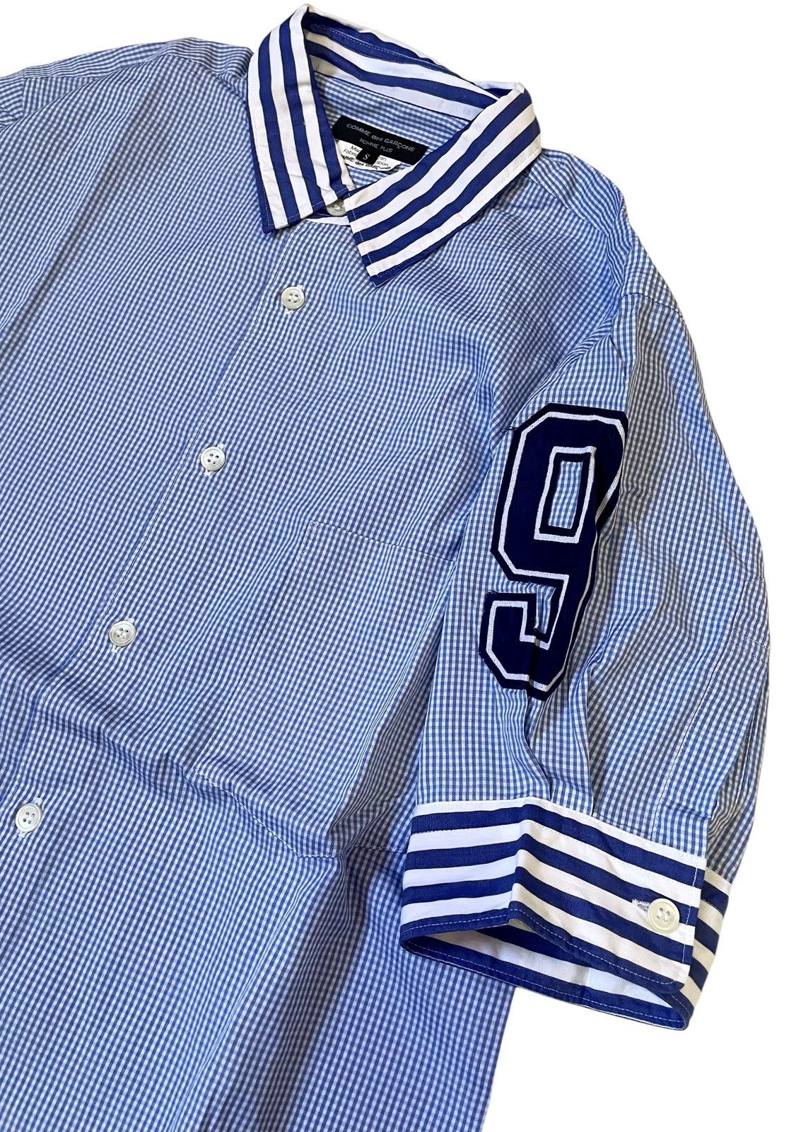 Comme des Garcons TAX FREE 🇺🇸 Cdg homme plus two tone sporty patched shirt Size US S / EU 44-46 / 1 - 2 Thumbnail