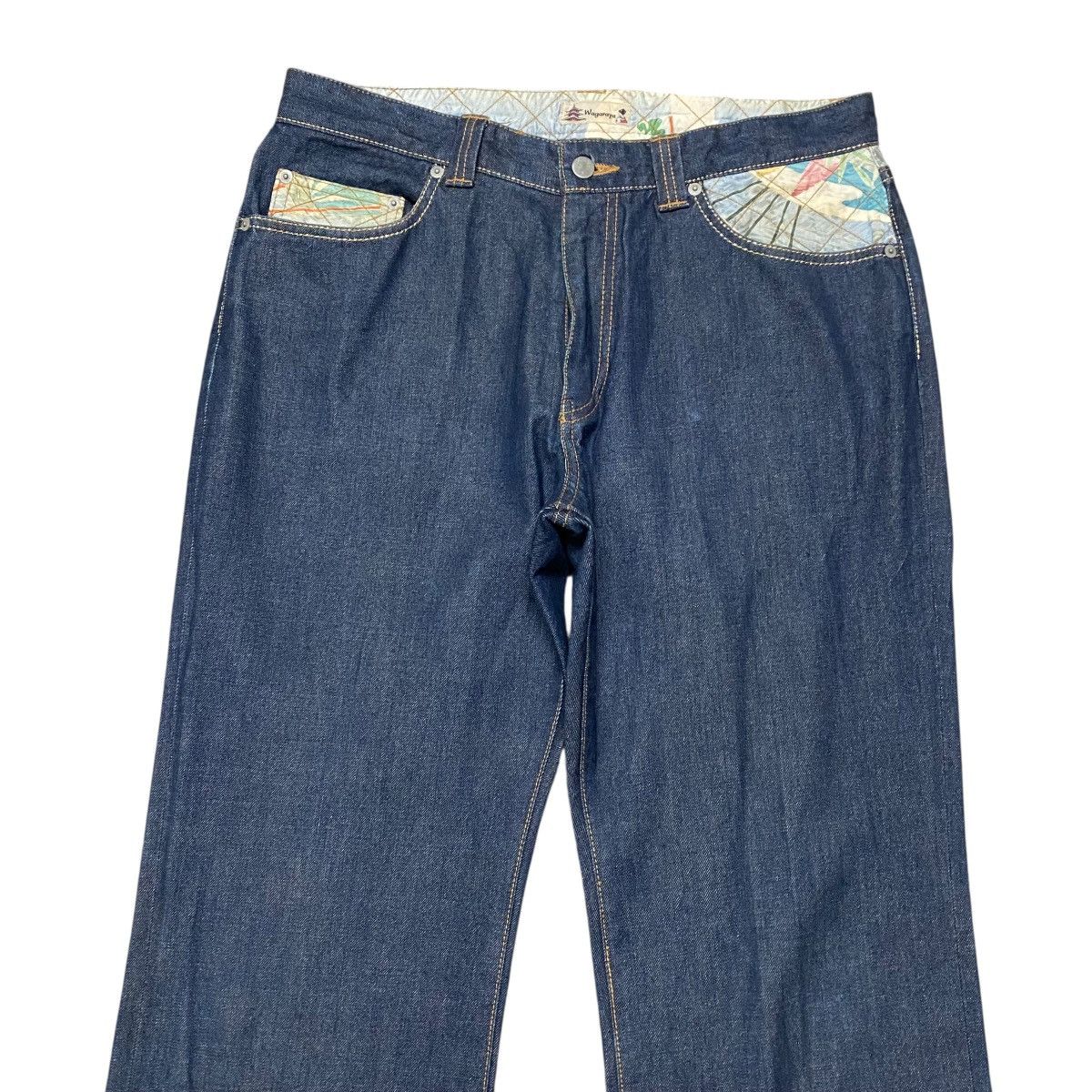 Karakuri Tamashii WAGARAYA Japan Motive Denim Jeans Size US 34 / EU 50 - 4 Thumbnail