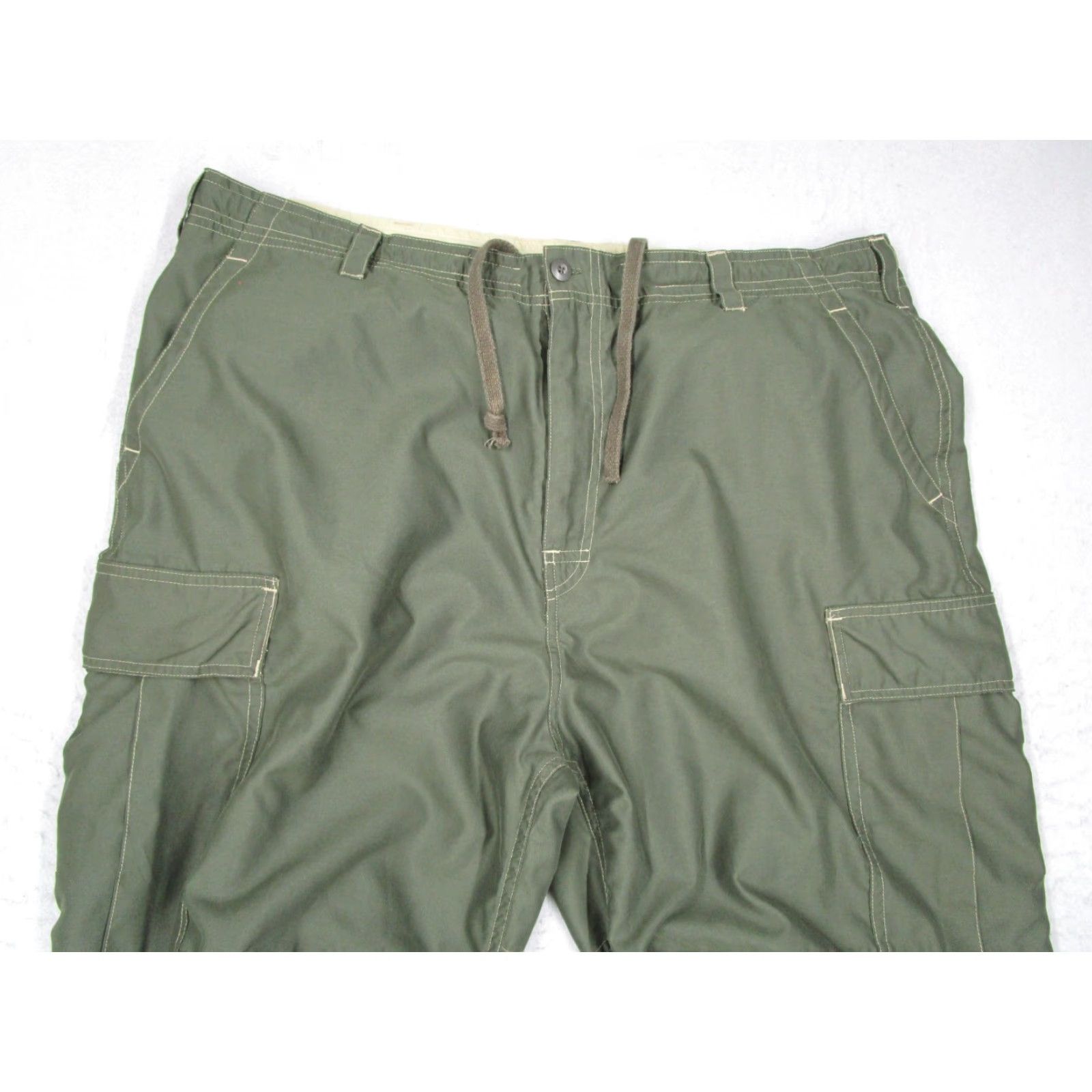 Gap VINTAGE Gap Pants Mens XL Green Cargo Tapered Drawstring 5-Pocket Workwear Casual Travel 90s Mens Size US 36 / EU 52 - 2 Thumbnail
