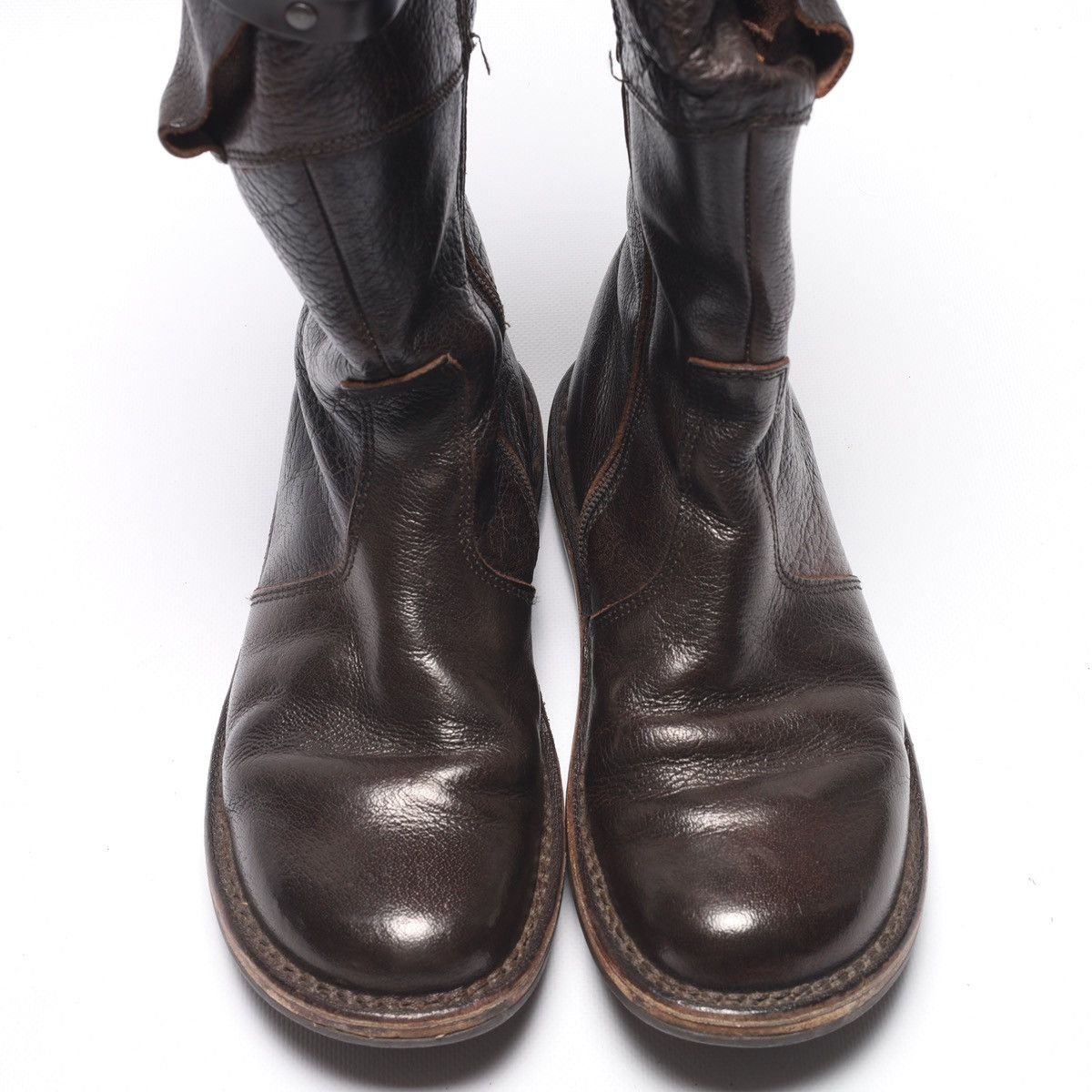 Trippen Trippen Brown Leather Avantgarde Hi Boots Shoes Belt Hard Size US 8 / IT 38 - 16 Thumbnail