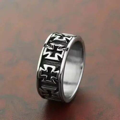 Other Punk style cross ring Size ONE SIZE - 4 Thumbnail