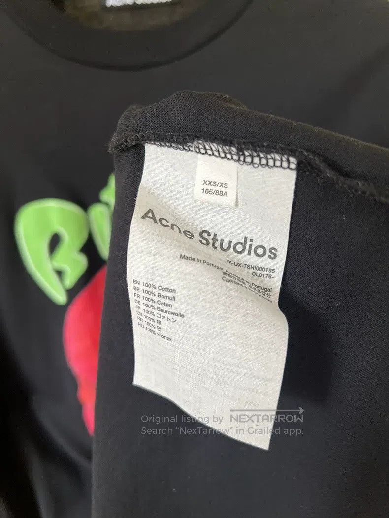 Acne Studios Acne Studios Black hamburger short-sleeve T-shirt Size US XXS / EU 40 - 3 Thumbnail