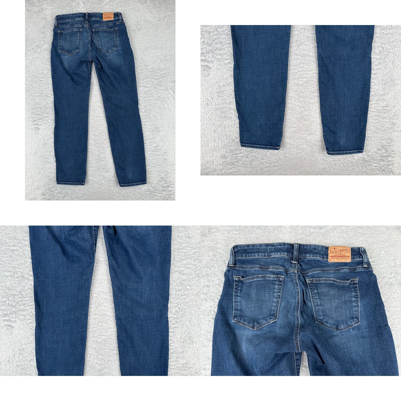 Lucky Brand VINTAGE Lucky Brand Jeans Women 8 Blue Denim Skinny Mid Rise 30x28 Cotton 5-Pocket USA Size 30" / US 8 / IT 44 - 10 Thumbnail