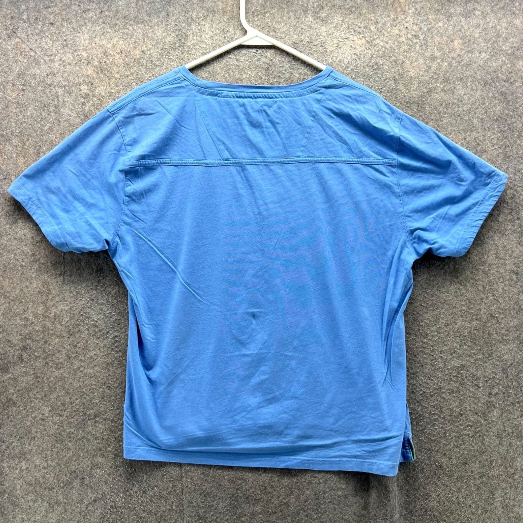 Robert Graham Robert Graham Shirt Mens XL Blue Cotton Crew Neck T-Shirt Short Sleeve Knit, Classic Fit, Solid, 2020s Size US XL / EU 56 / 4 - 2 Thumbnail