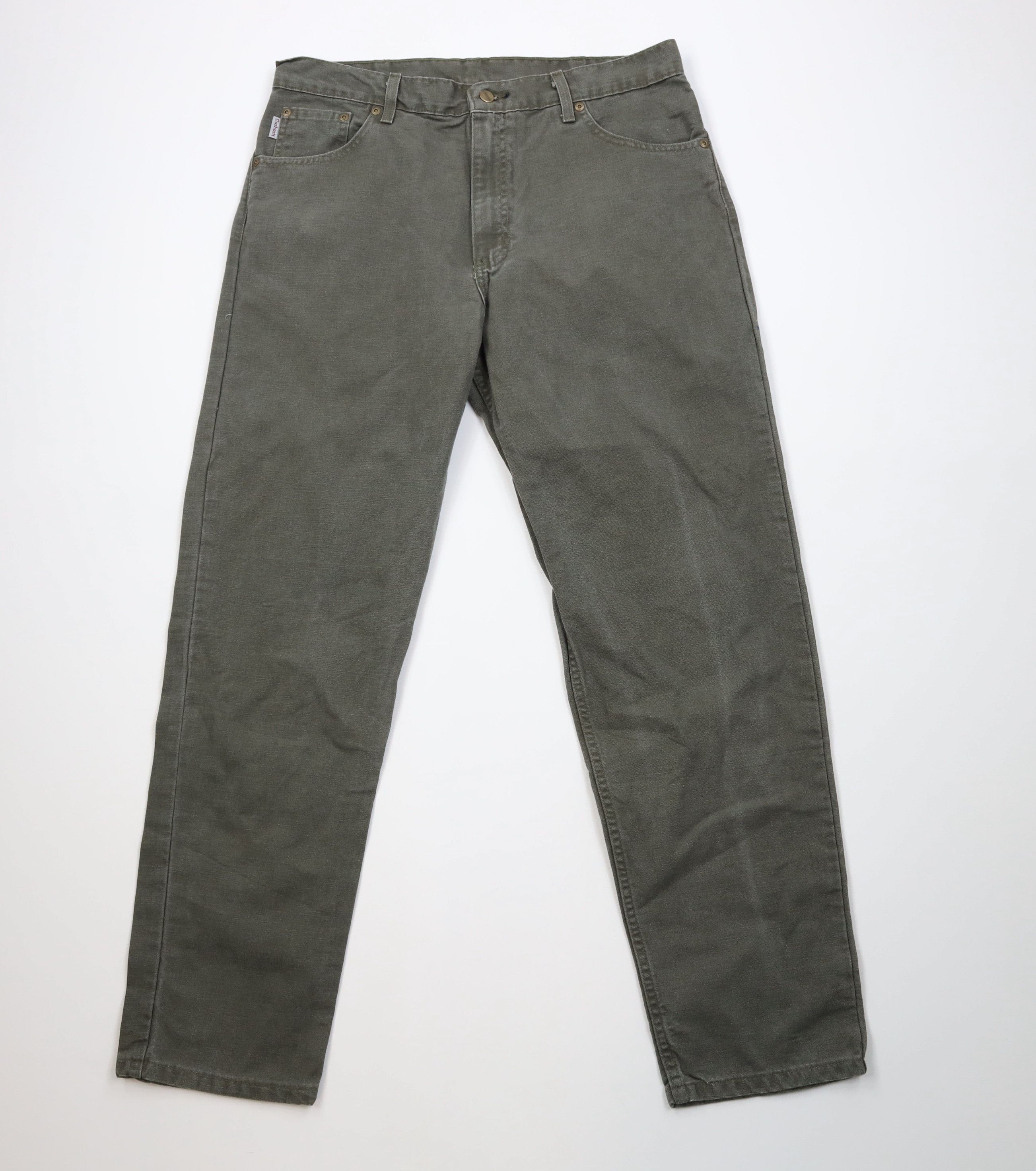 Carhartt Vintage Y2K 2000 Carhartt Canvas Pants Moss Green Cotton Size US 36 / EU 52 - 1 Thumbnail