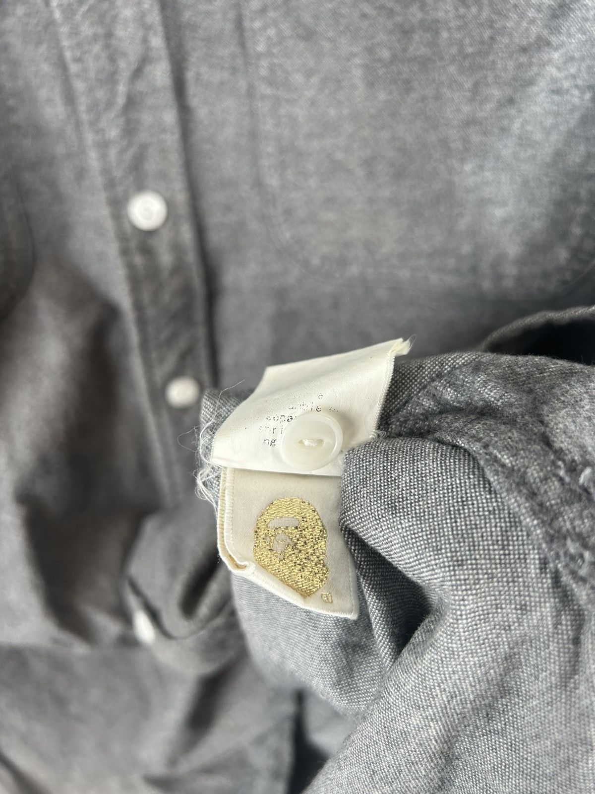 Bape Bape Wool Button Up Shirt Size US L / EU 52-54 / 3 - 7 Thumbnail