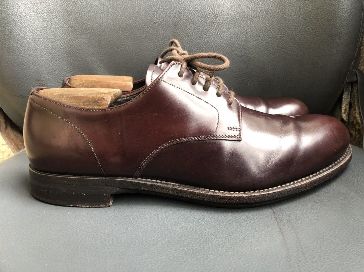 Prada PRADA Brown Leather Men’s Derby Dress shoes Size 7.5 Size US 7.5 / EU 40-41 - 3 Thumbnail