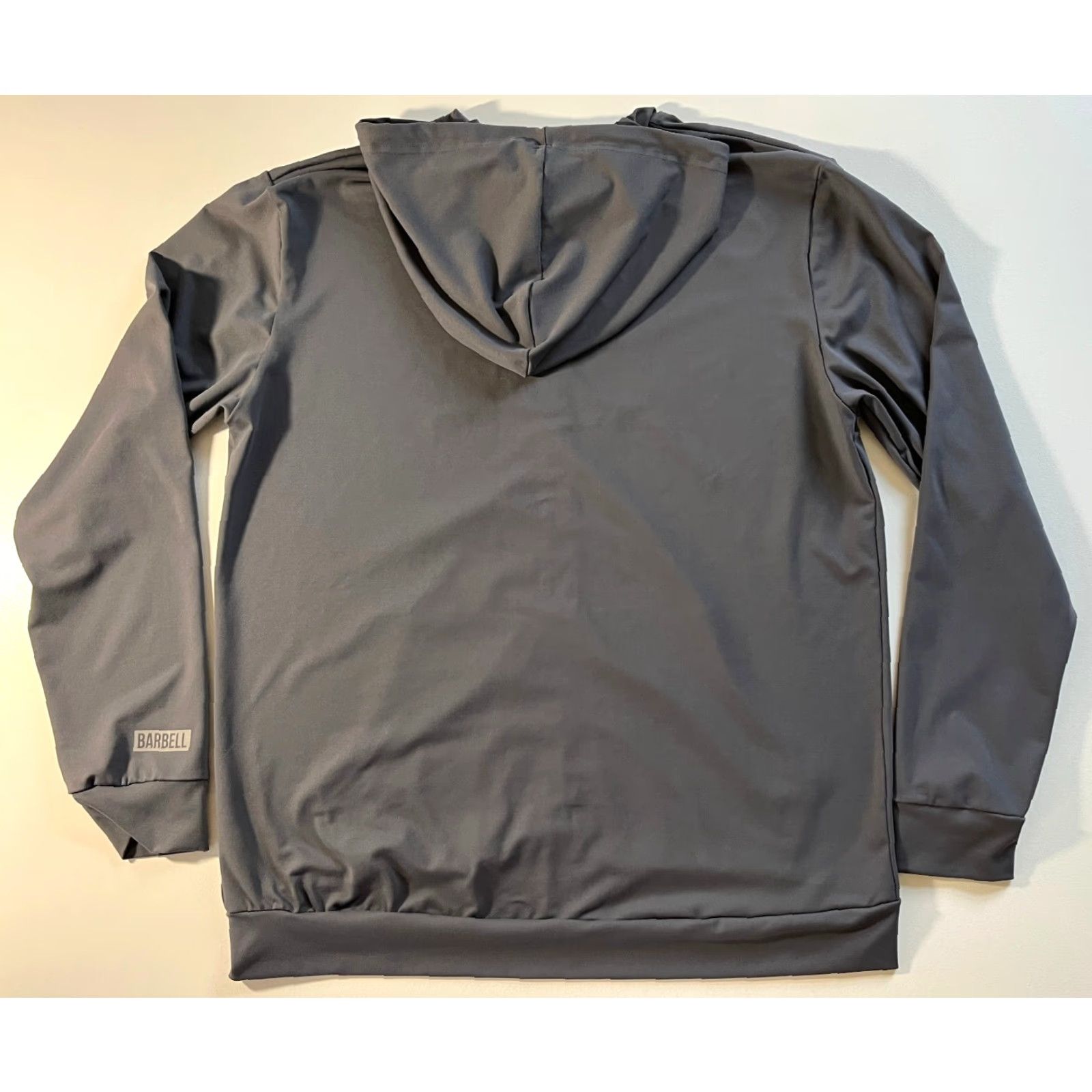 Vintage VINTAGE Barbell Men's Full Zip Hoodie Shirt XL Gray Lightweight Pockets 88% Polyester, 12% Spandex CrossFit Gym & Training Mens Size US XL / EU 56 / 4 - 4 Thumbnail