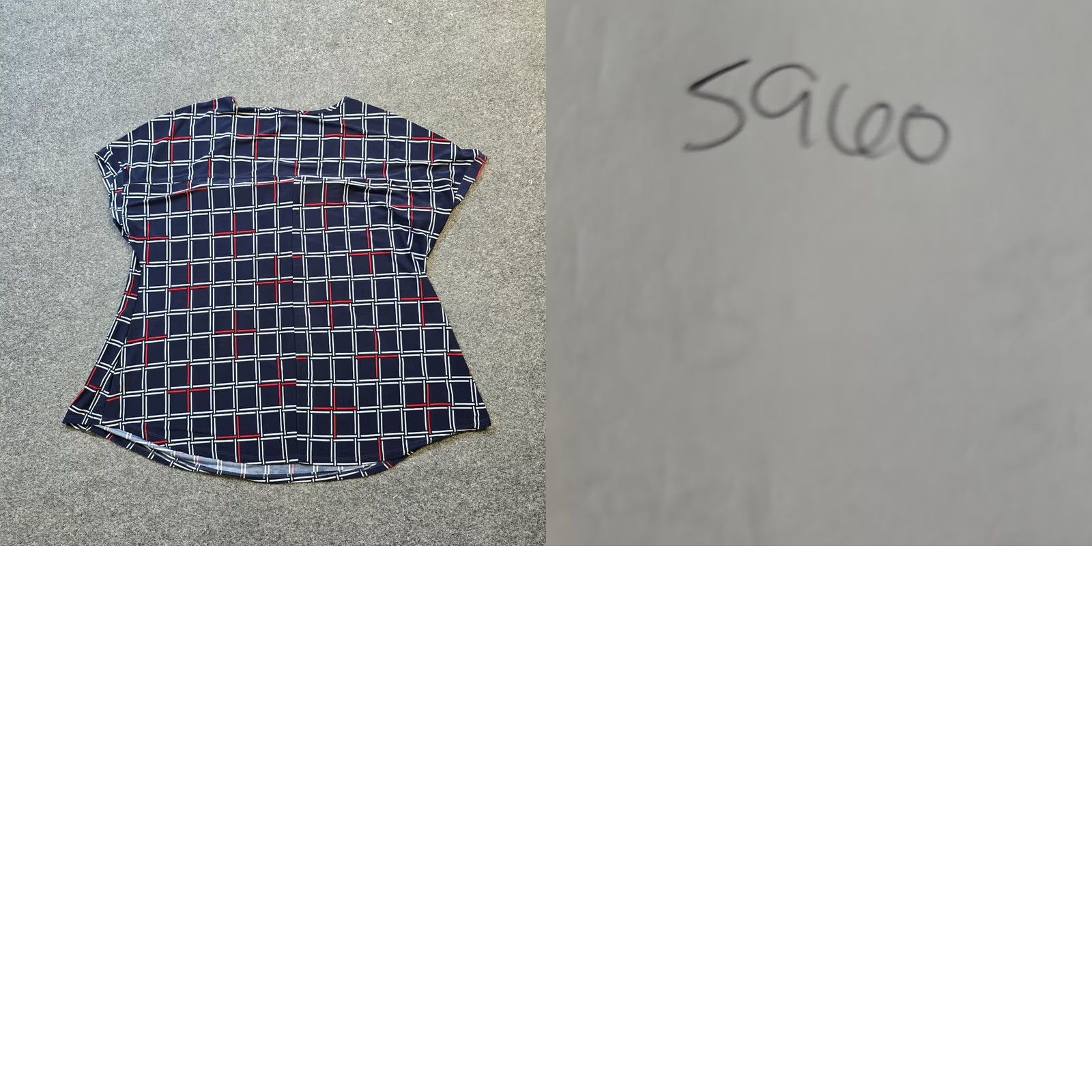 Vintage Cocomo Top Womens 1X Blue Size Plaid Short Sleeve Stretchy Slinky Casual Career Size XL / US 12-14 / IT 48-50 - 8 Thumbnail