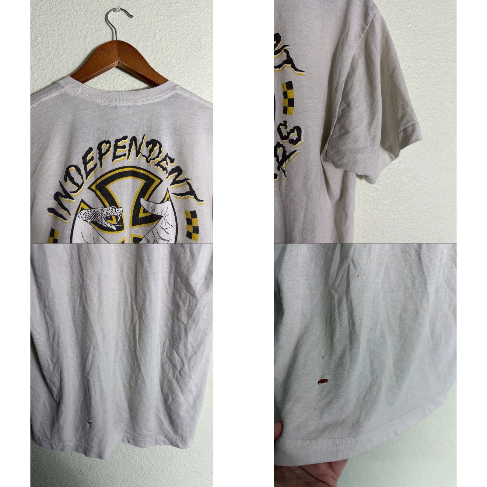 Vintage independent trucks T-Shirt Ivory Women’s Large Doomsayers Stains Skateboards Size L / US 10 / IT 46 - 9 Thumbnail