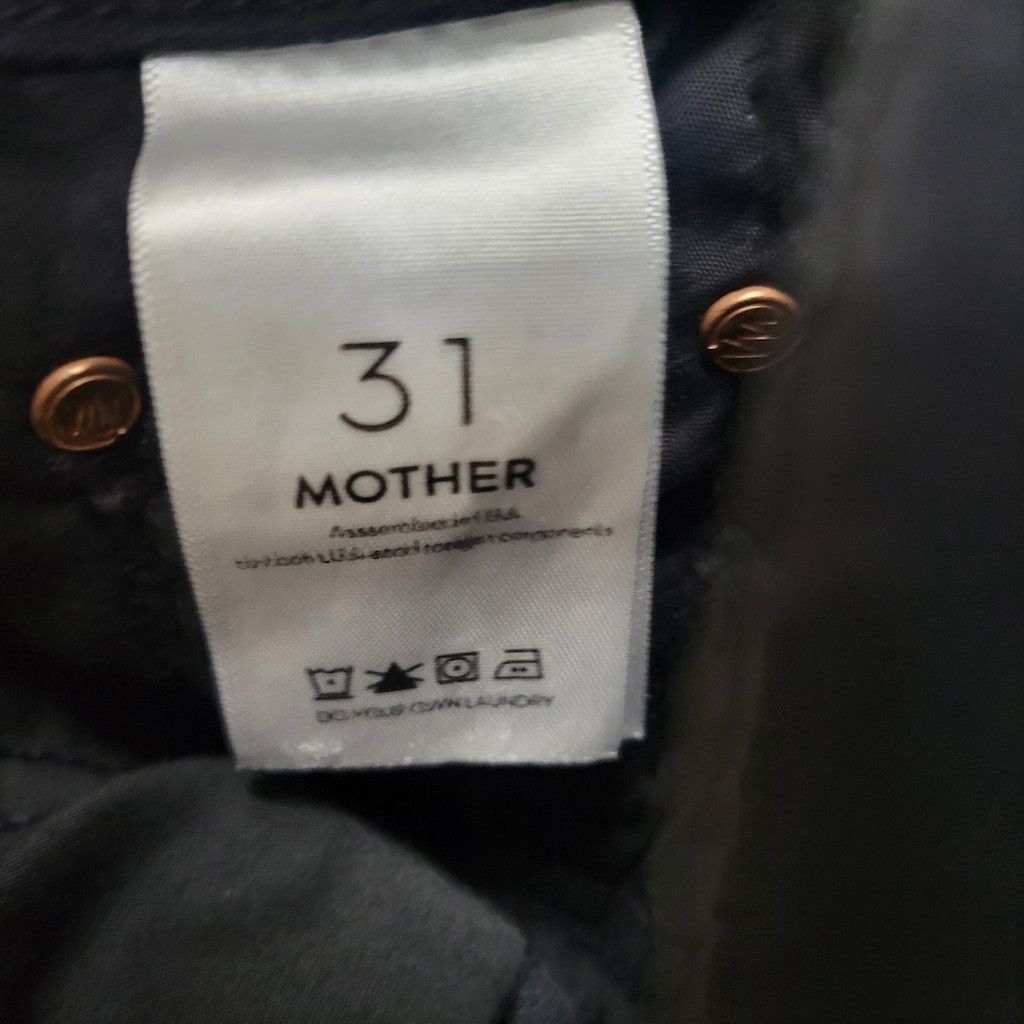 MOTHER Mother The Looker Ankle Fray Black Jeans 31 Women Inseam 28" Size 31" - 9 Thumbnail