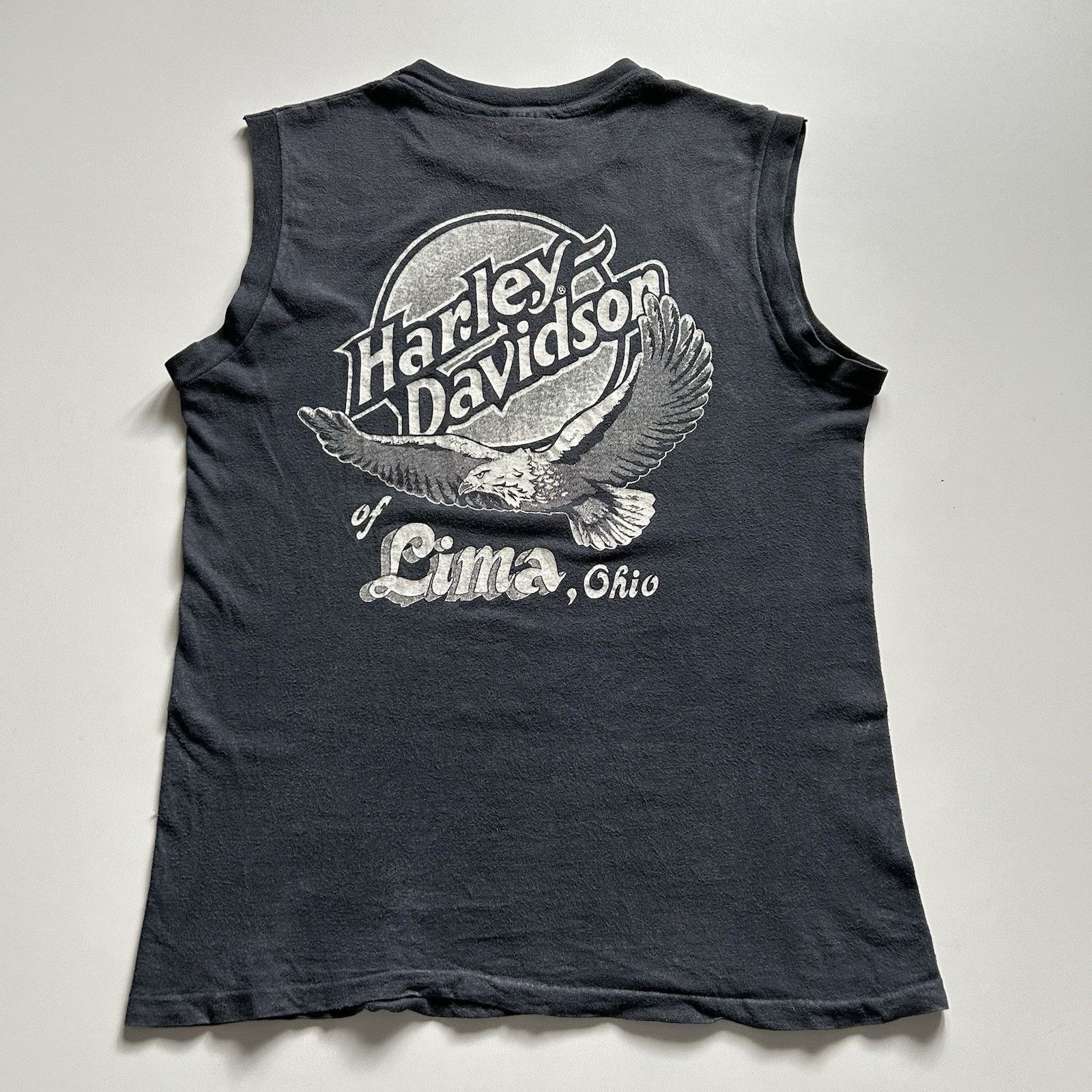 Hanes × Harley Davidson × Vintage Vintage 90s Harley Davidson Shirt Tank Top Medium Faded Rare Size US M / EU 48-50 / 2 - 3 Thumbnail