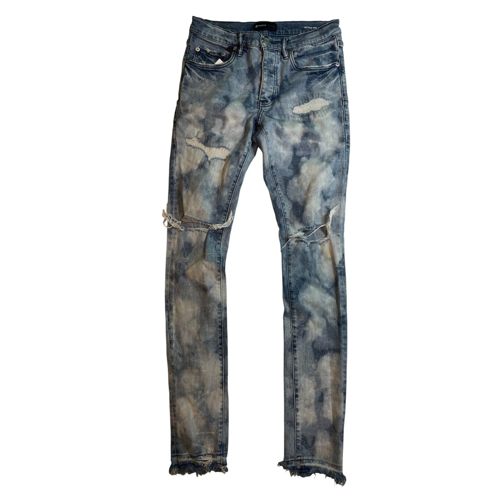 Purple Brand Purple Brand Light Wash Tie Dye Jeans Size US 30 / EU 46 - 1 Thumbnail