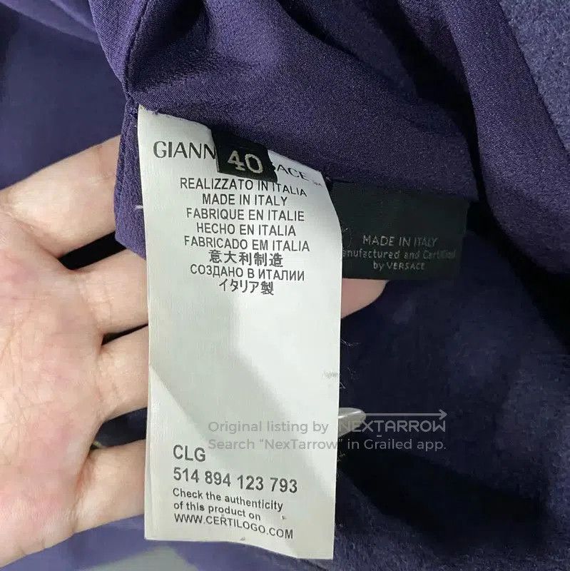 Versace Versace Deep Blue Long Coat for Men . Size US M / EU 48-50 / 2 - 8 Thumbnail
