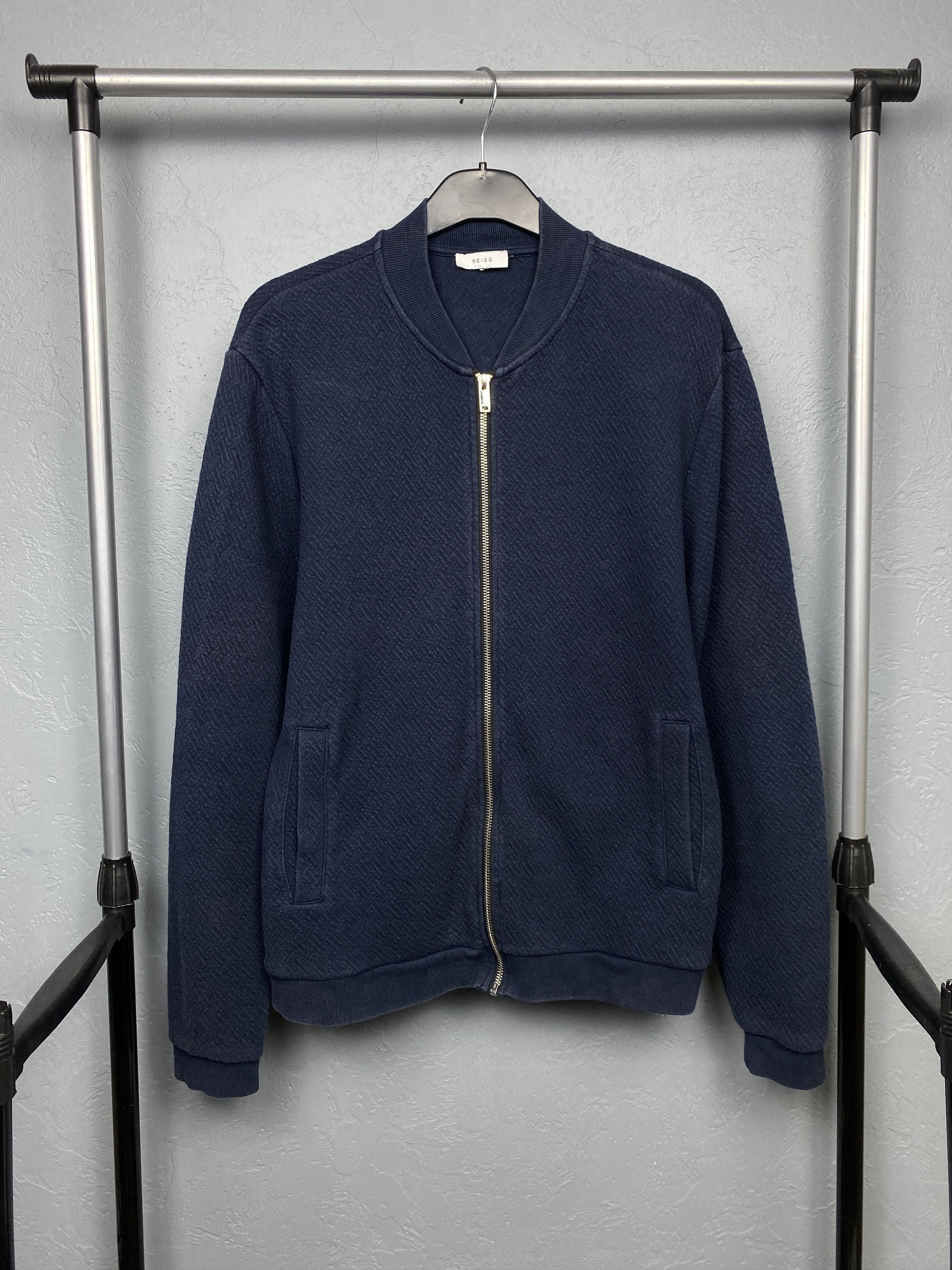 Reiss × Vintage Reiss Vintage Mens Cotton Bomber Jacket Size US L / EU 52-54 / 3 - 1 Thumbnail