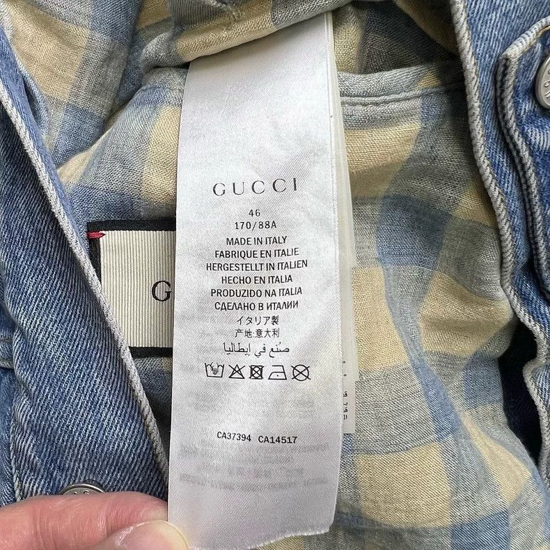 Gucci gucci gold-embroidered long sleeve denim jacket Size US L / EU 52-54 / 3 - 1 Thumbnail