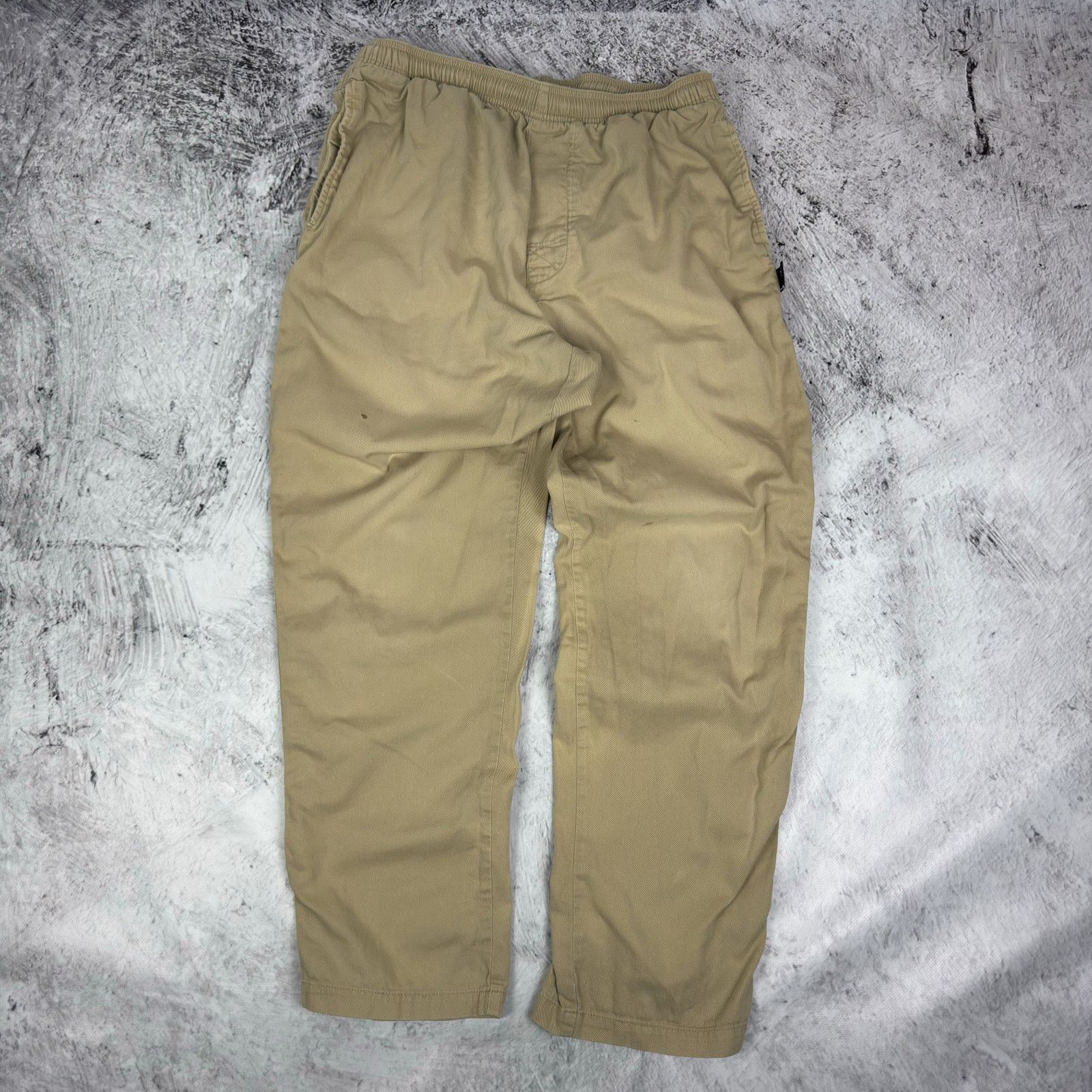Stussy Stüssy Men's Khaki Straight Leg Classic Compact Pants Small Size US 30 / EU 46 - 1 Thumbnail