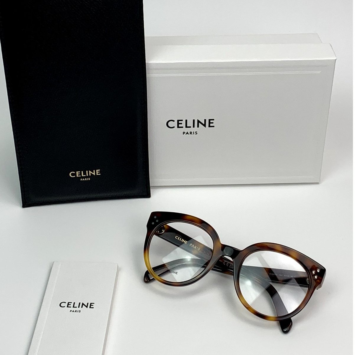Celine NEW Celine Eyeglasses CL50093I 52053 Shiny Hanava Authentic Size ONE SIZE - 8 Thumbnail