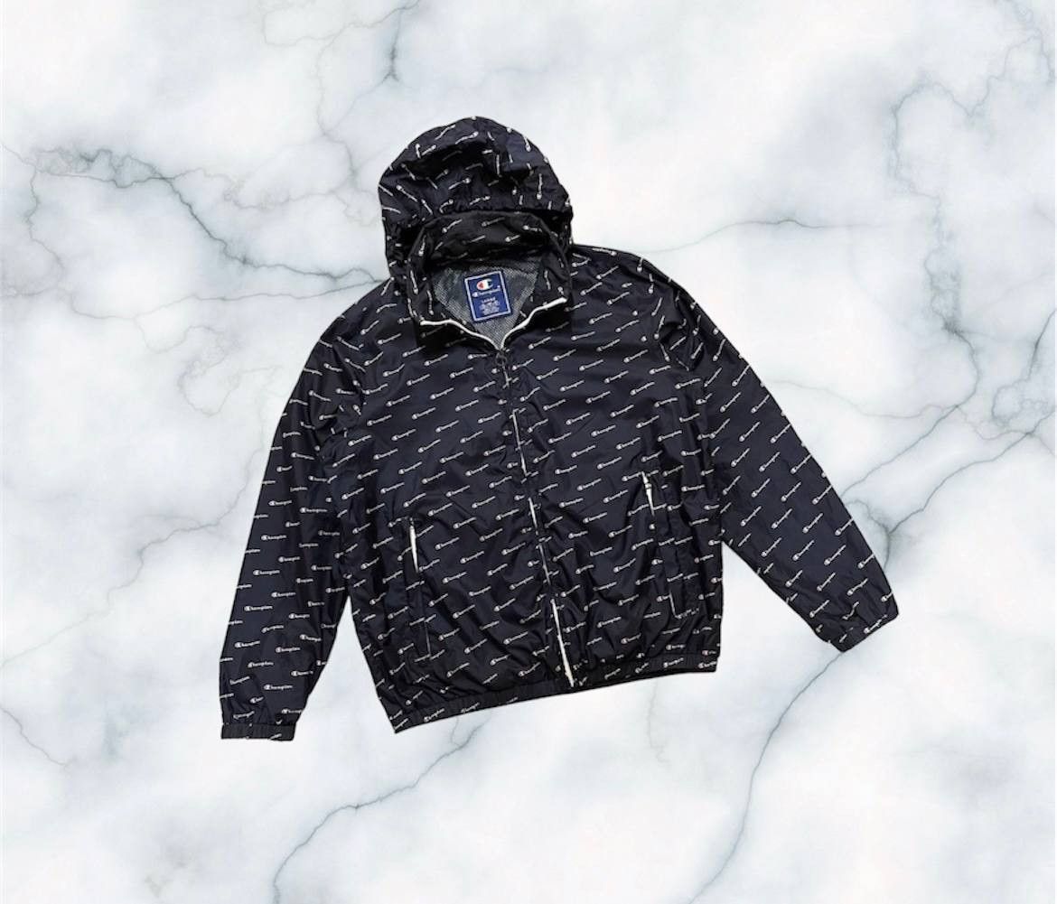 Champion Monogram Champion Windbreaker Jacket Full Zip Size US L / EU 52-54 / 3 - 1 Thumbnail