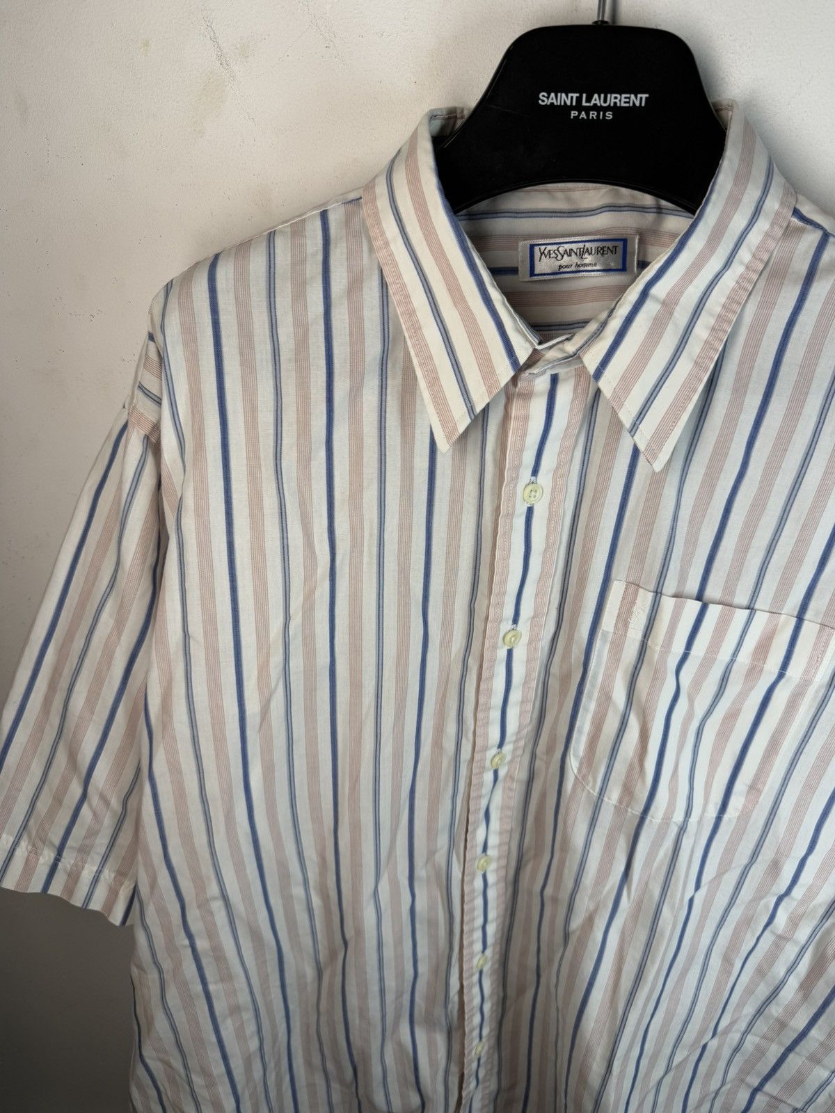 Yves Saint Laurent Super Soft YSL Shirt Summer 90s w/ Logo Size US XL / EU 56 / 4 - 18 Thumbnail