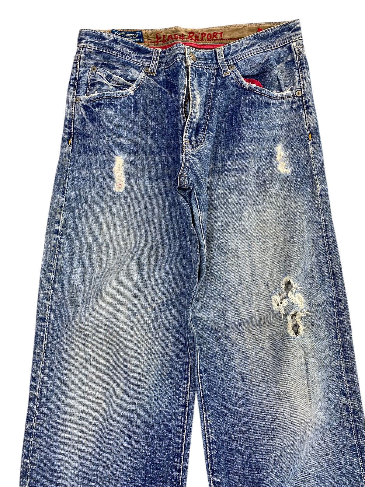 Other Flash Report Faded Wash Ripped Style Baggy Jeans Size US 30 / EU 46 - 2 Thumbnail