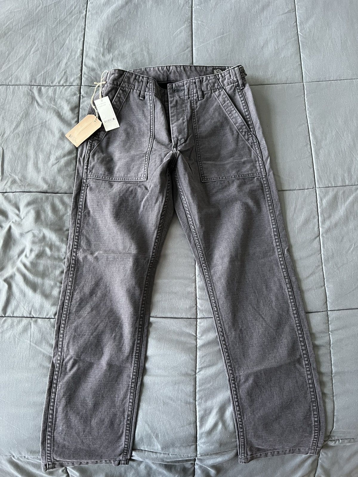 Image of Orslow Slim Fatigues In Black Stone, Men's (Size 30)