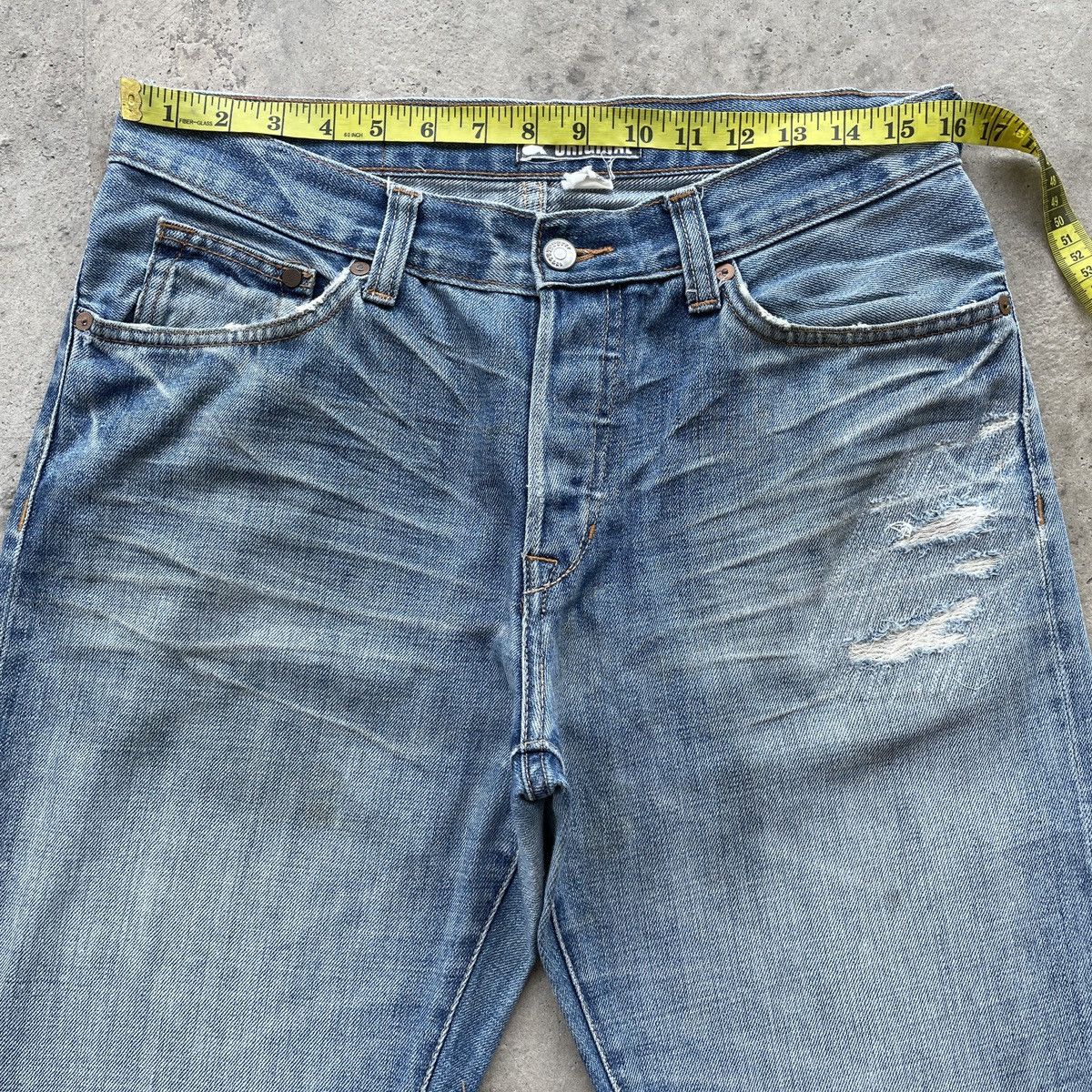 Japanese Brand × Jean Vintage Japanese Faded Fly Button Jeans Denim Pants W32 Size US 32 / EU 48 - 5 Thumbnail