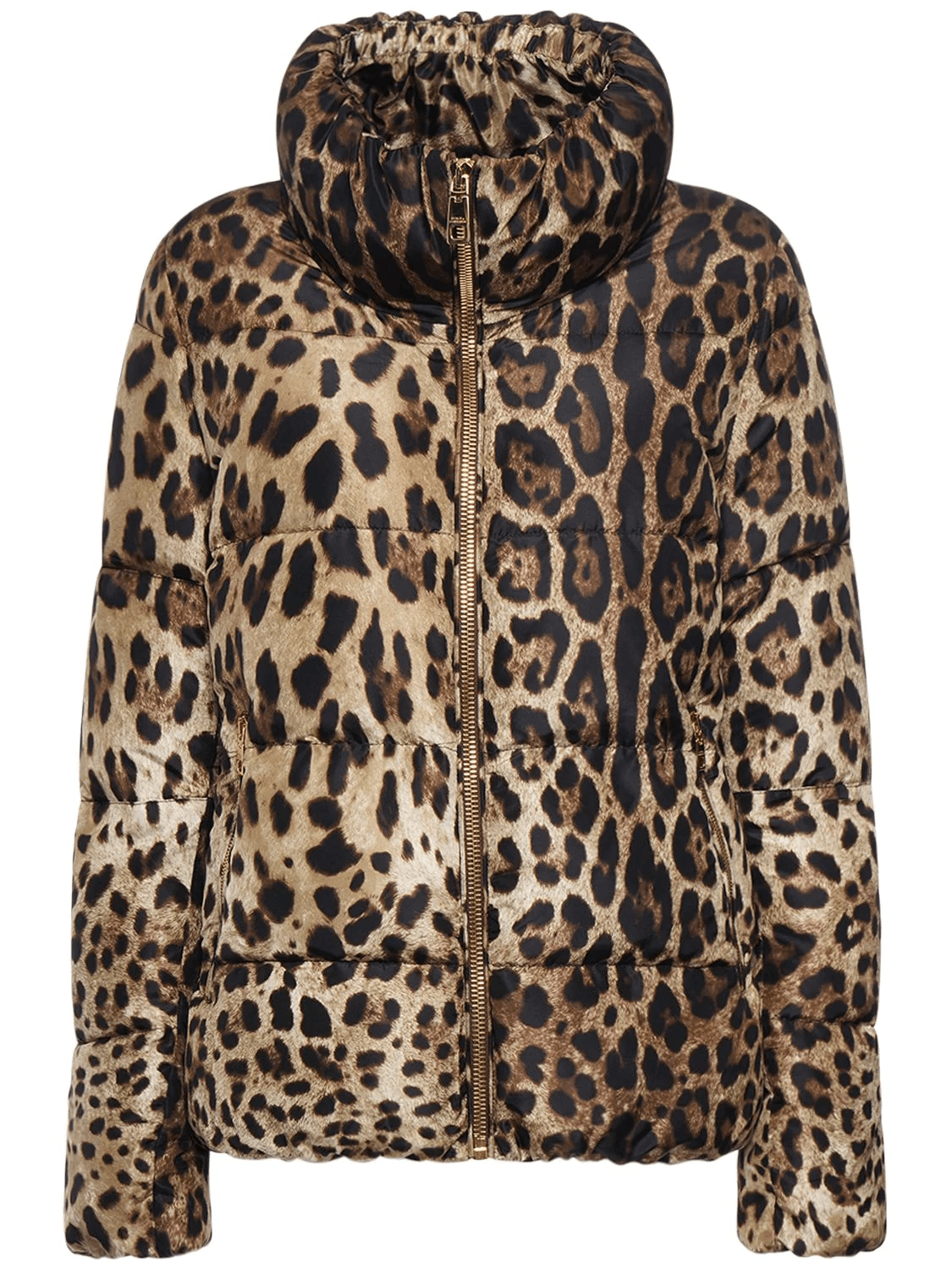 Dolce & Gabbana DOLCE&GABBANA Multicolor Leopard Print Down Jacket New Size ONE SIZE - 1 Thumbnail