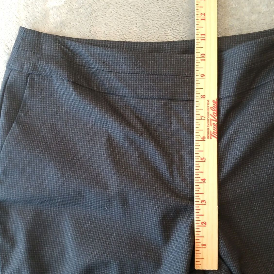 Ann Taylor Ann Taylor Petite Dress Pants Womens Size 12P Micro Check Blue Black Size 34" / US 12 / IT 48 - 4 Thumbnail