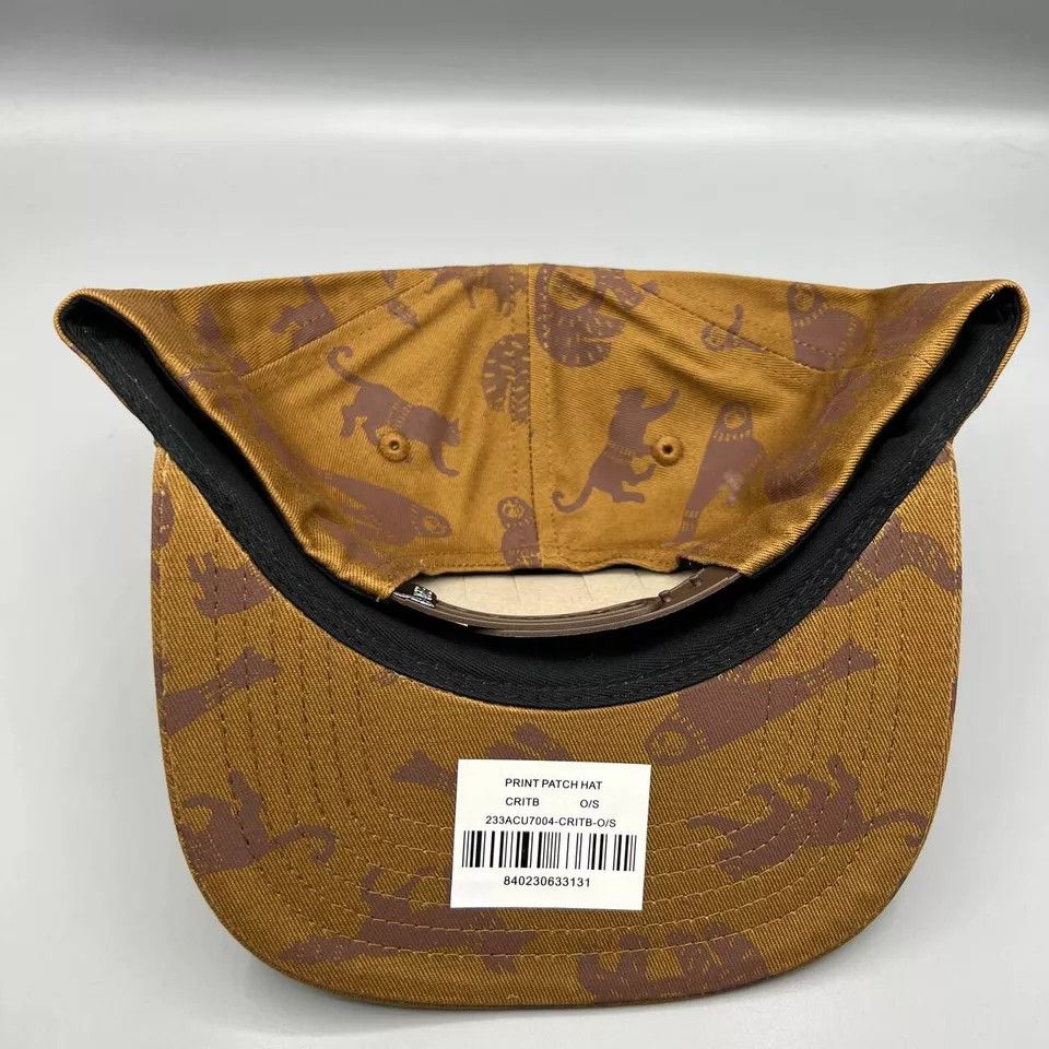 Other Poler Print Patch Hat Men Brown Camp Vibes Snap Back Cap New Size ONE SIZE - 4 Thumbnail