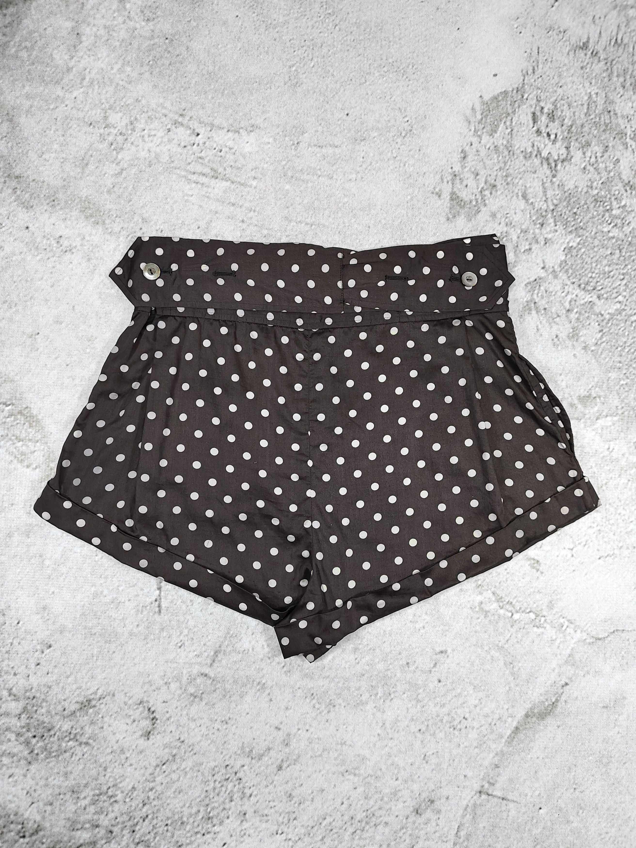 Junko Shimada 49AV Junko- 90s Archive Asymmetric PolkaDot Wrap Shorts Size 31" - 5 Thumbnail