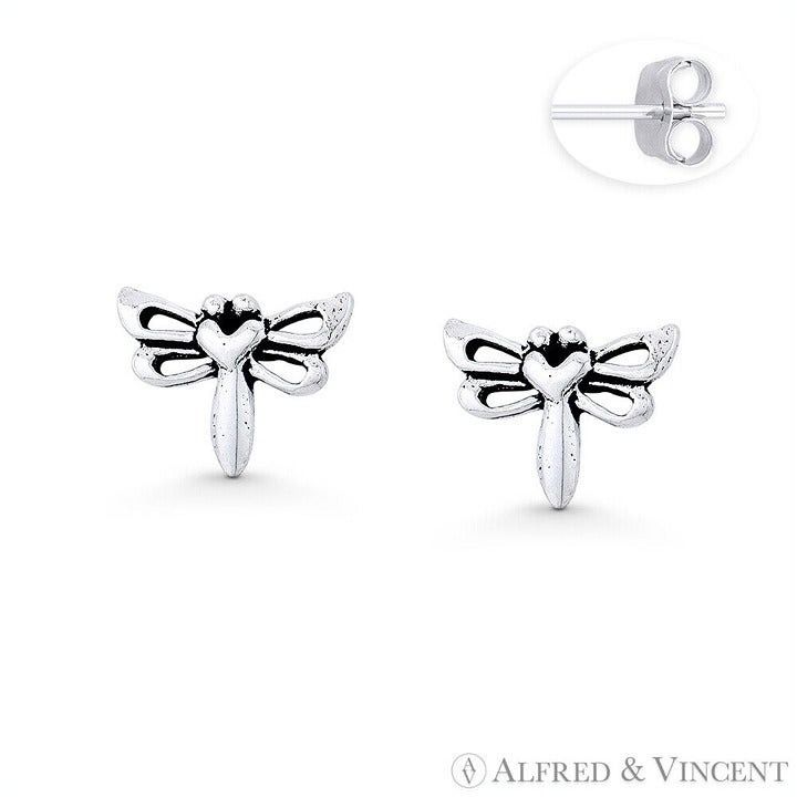 Other Dragonfly Luck Charm Stud Earrings in .925 Sterling Silver Size ONE SIZE - 1 Preview