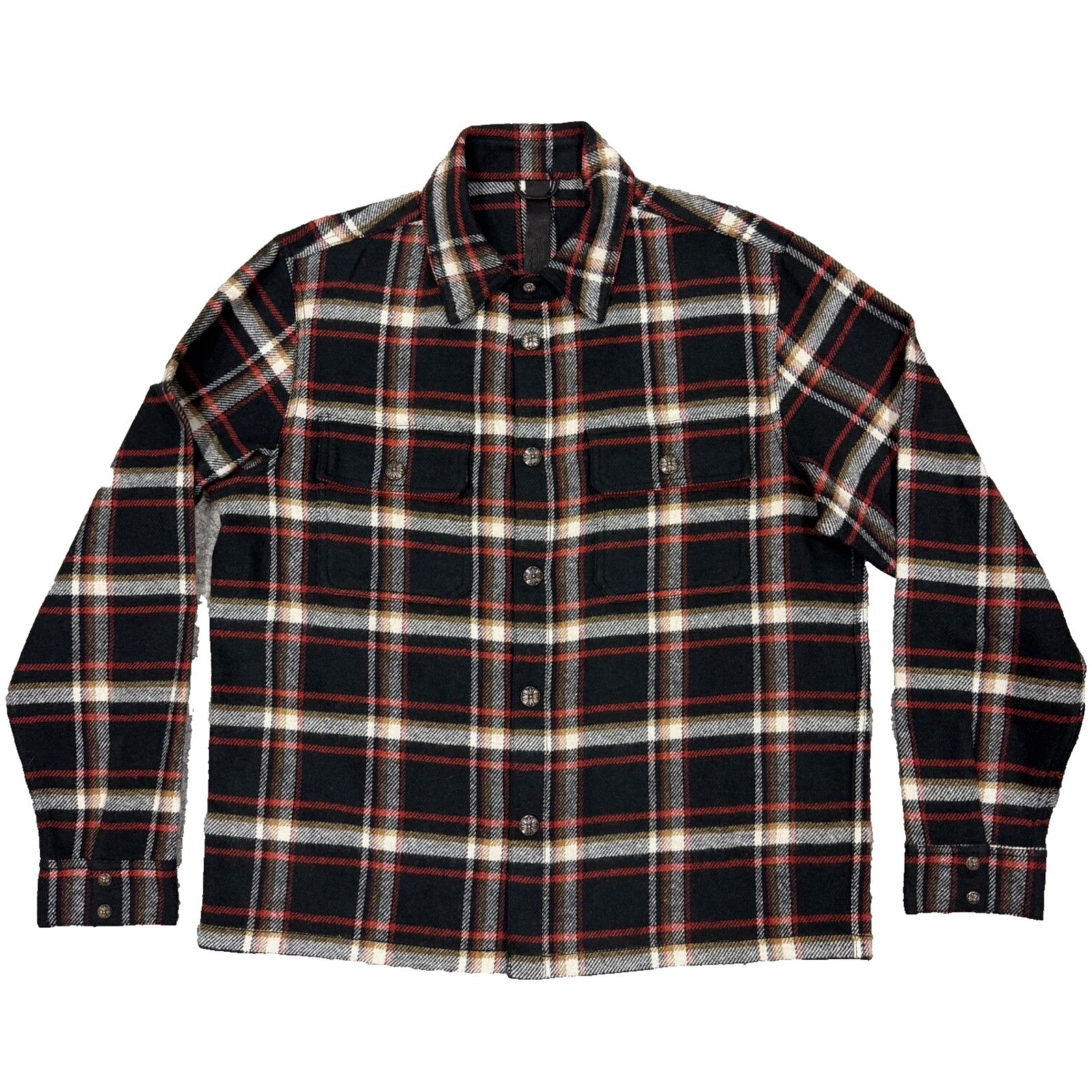 Chrome Hearts Chrome Hearts Flannel Black Check Button Down Long Size US L / EU 52-54 / 3 - 1 Thumbnail