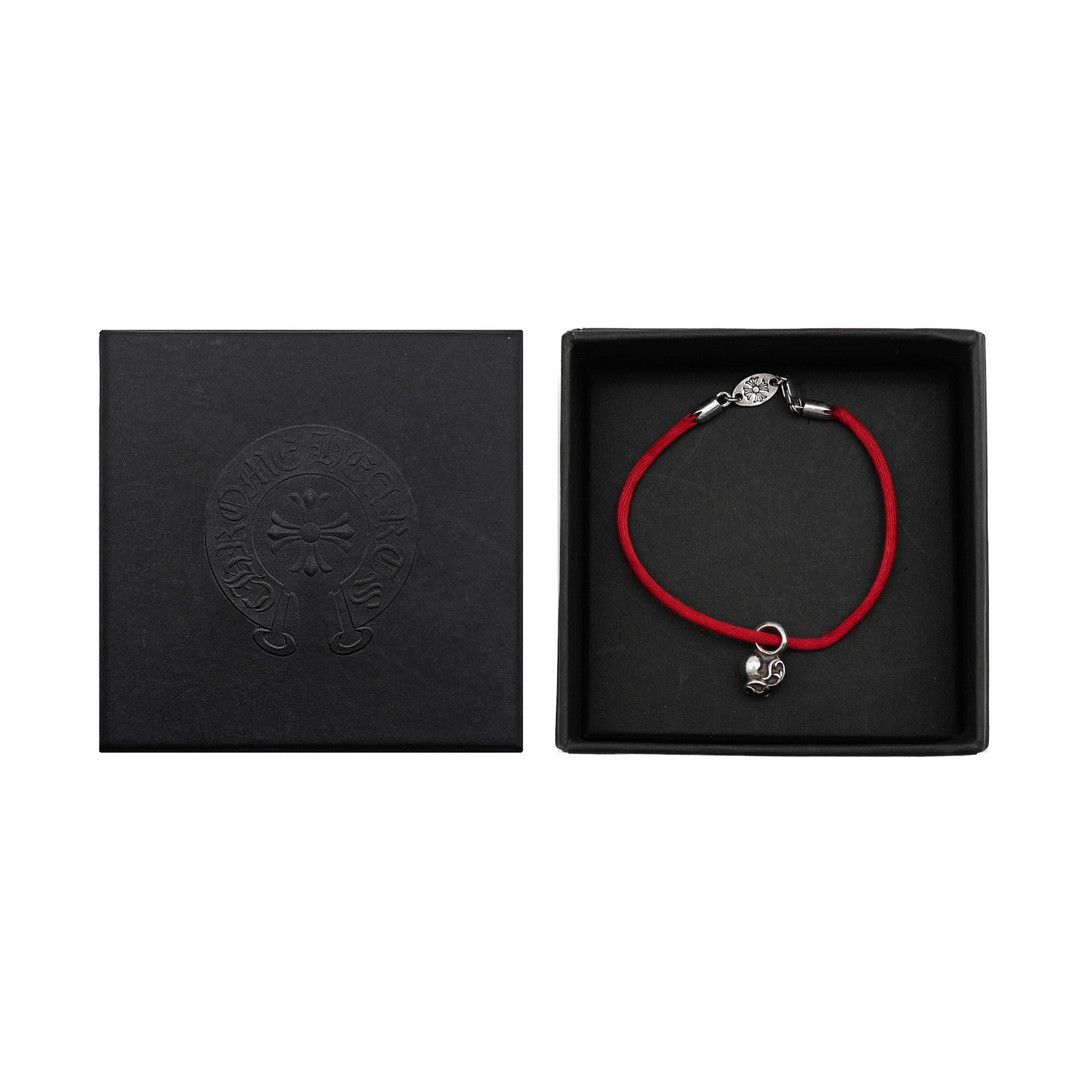 Chrome Hearts Chrome Hearts Silver Heart Vine Pendant Red String Bracelet Size ONE SIZE - 5 Thumbnail