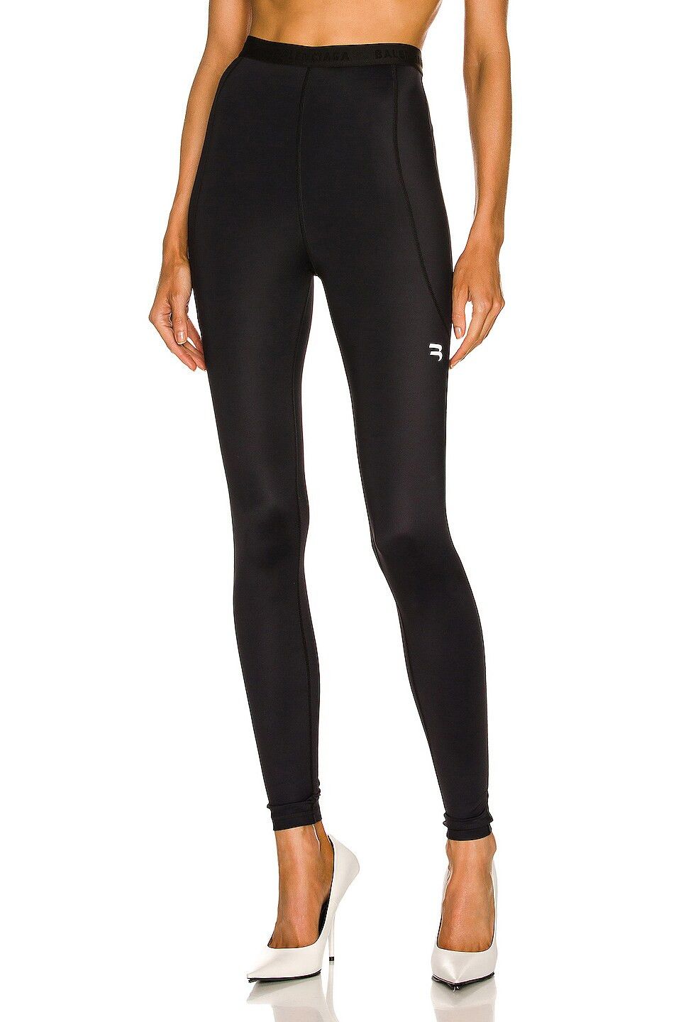 Balenciaga o1mt1gz1024 3B Sports Icon Athletic Leg Cut Leggings Black Size 26" / US 2 / IT 38 - 1 Thumbnail