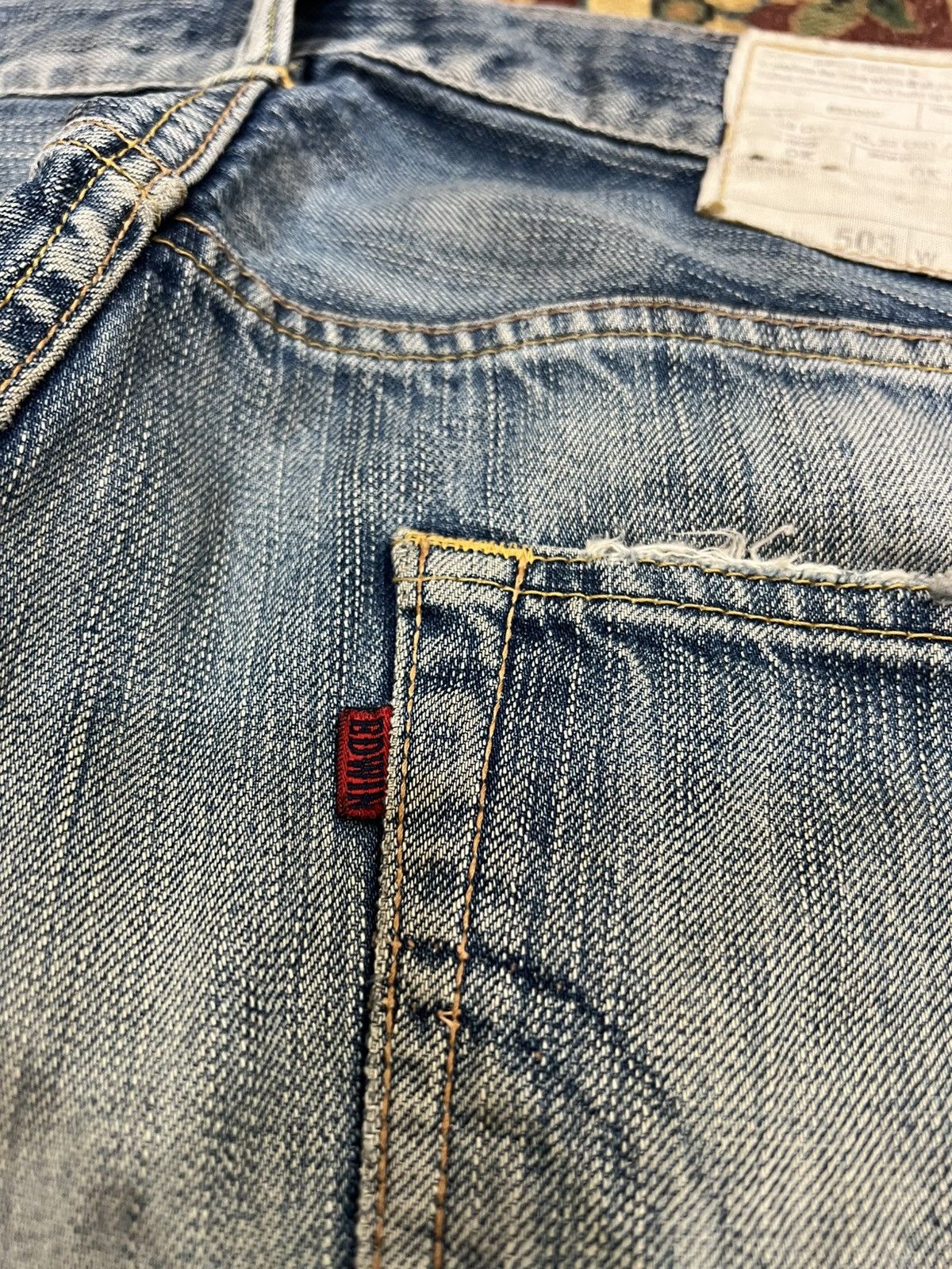 Edwin Vintage Edwin 503 Mud Wash Distress Jean Size US 37 - 9 Thumbnail