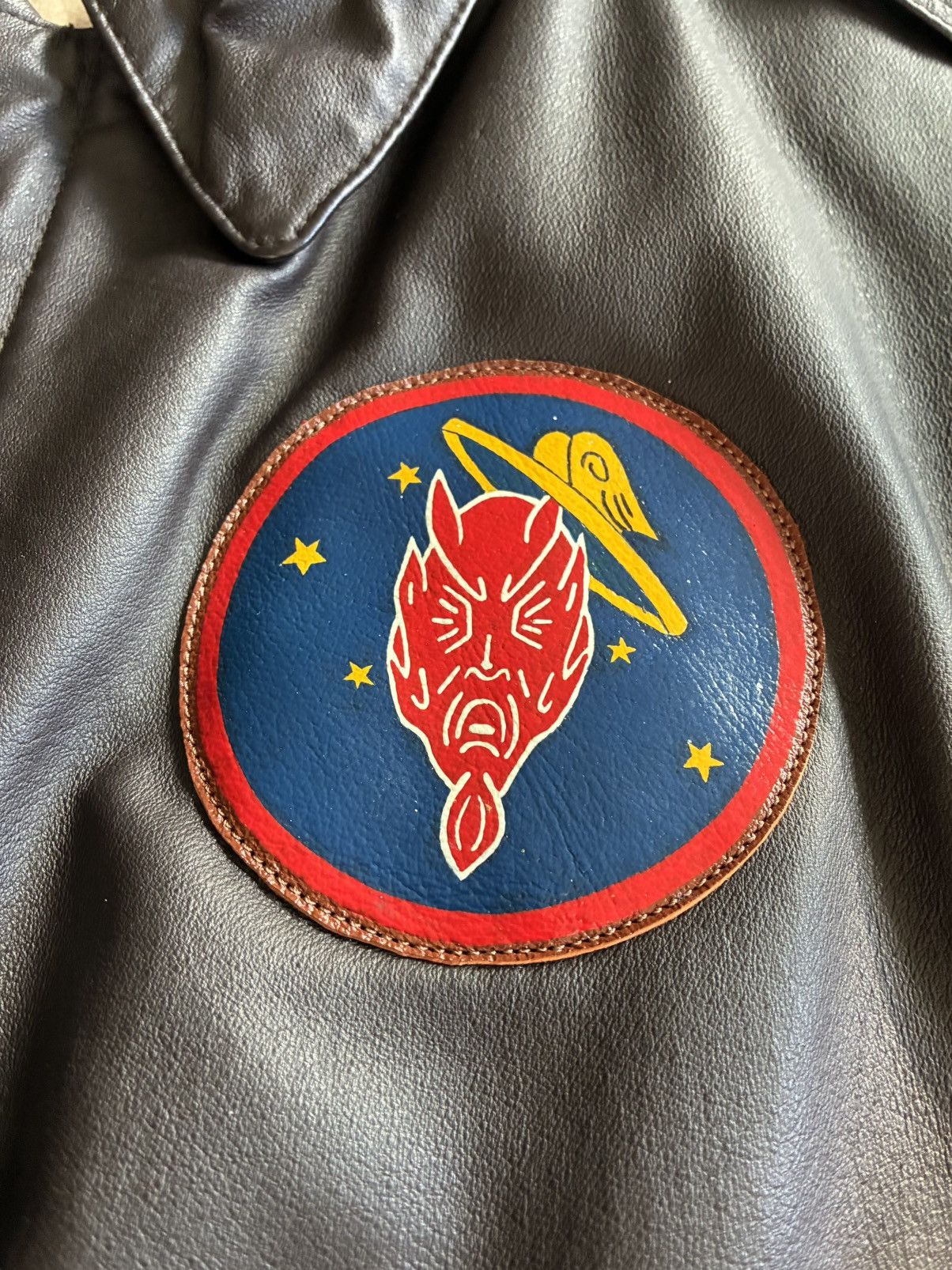 A-2 flight leather jacket 431st fighter squadron