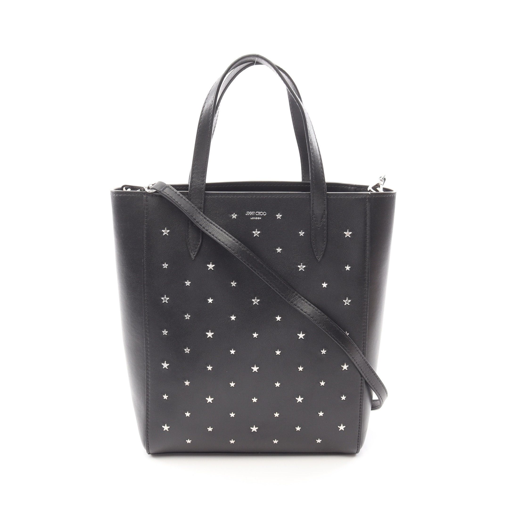 Jimmy Choo Jimmy Choo Bria Tote N/S Handbag Bag Leather Black Star Studs Size ONE SIZE - 1 Thumbnail